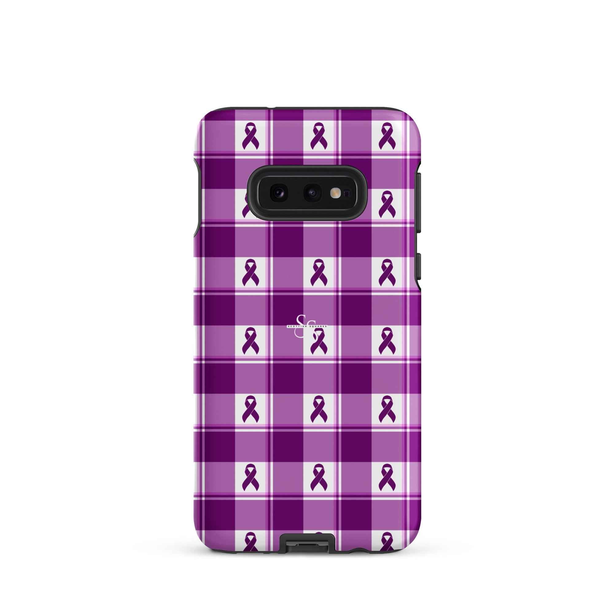 Tough Case for Samsung Pancreatic Cancer Awareness Plaid Samsung Galaxy S10e - Scottish Squares