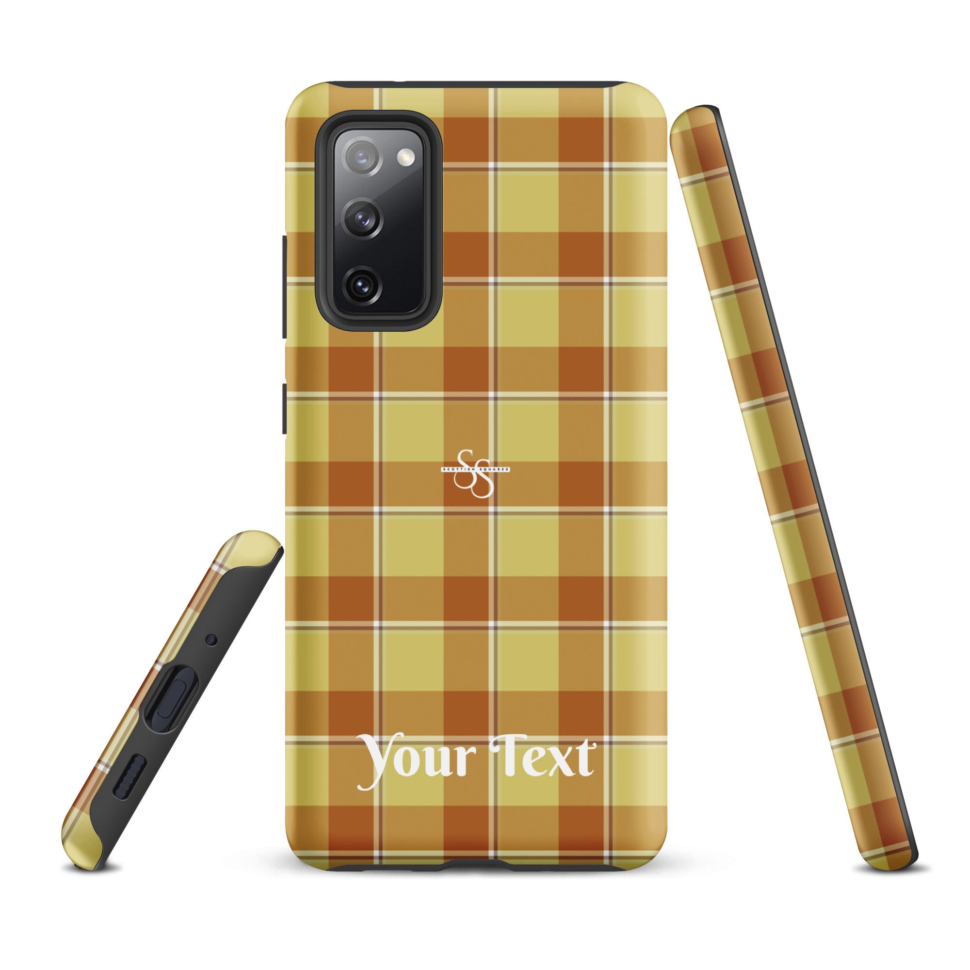 Personalized Zombie and Copper Plaid Samsung Tough Case - Scottish Squares