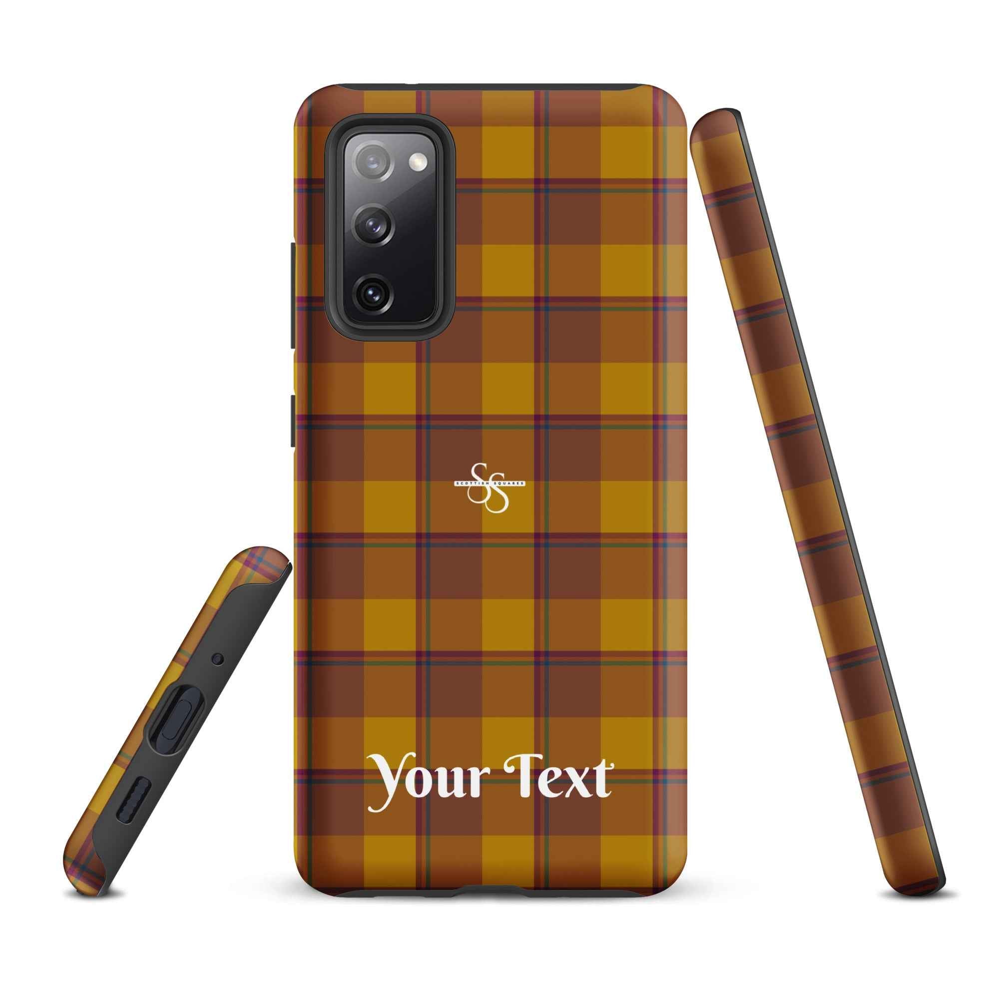Personalized Potters Clay and Pizza Plaid Samsung Tough Case - Scottish Squares