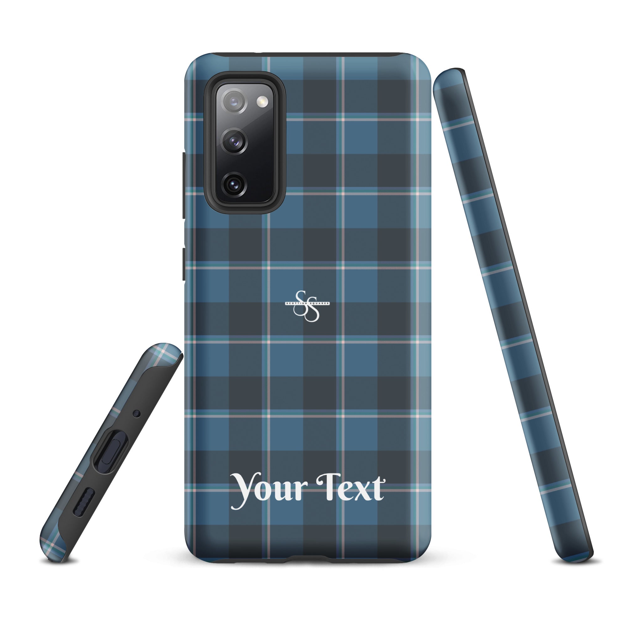 Personalized Hoki and Shuttle Gray Plaid Samsung Tough Case - Scottish Squares