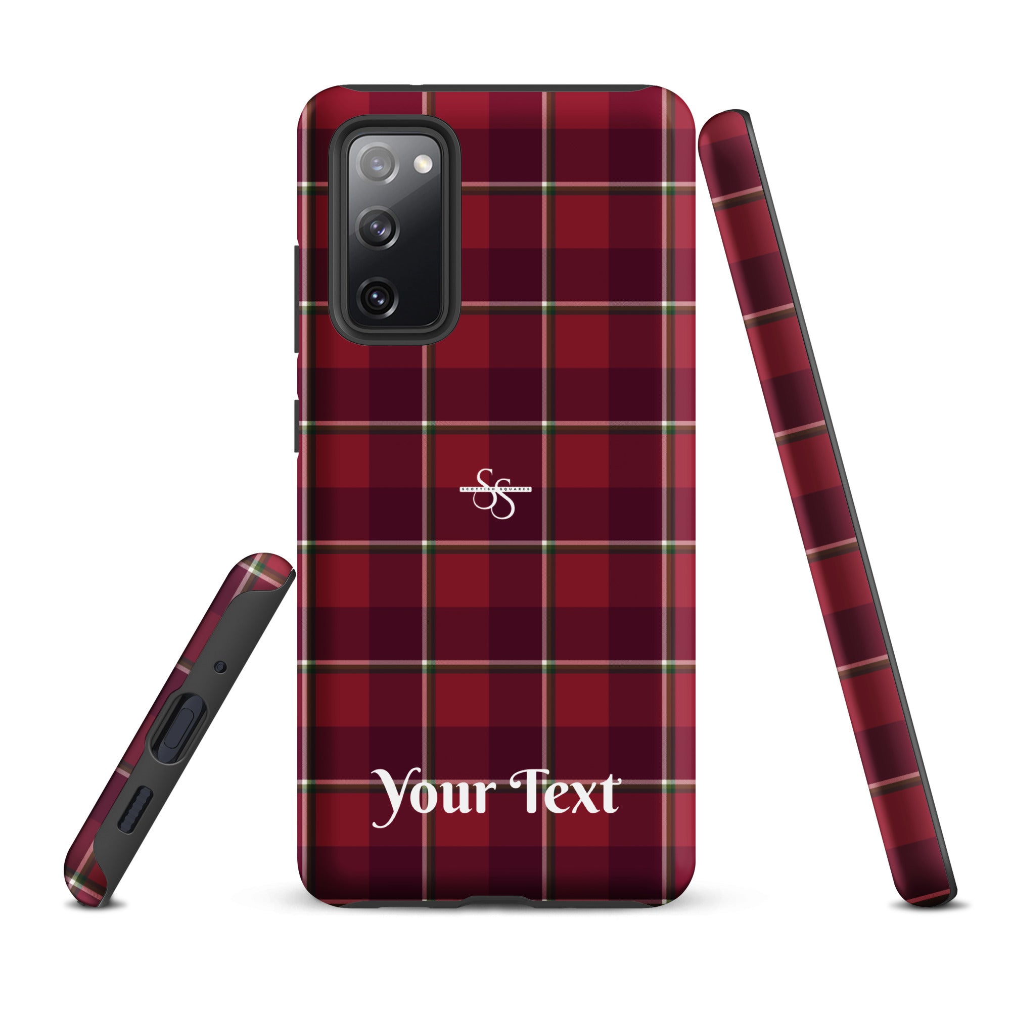 Personalized Old Brick and Cab Sav Plaid Samsung Tough Case - Scottish Squares
