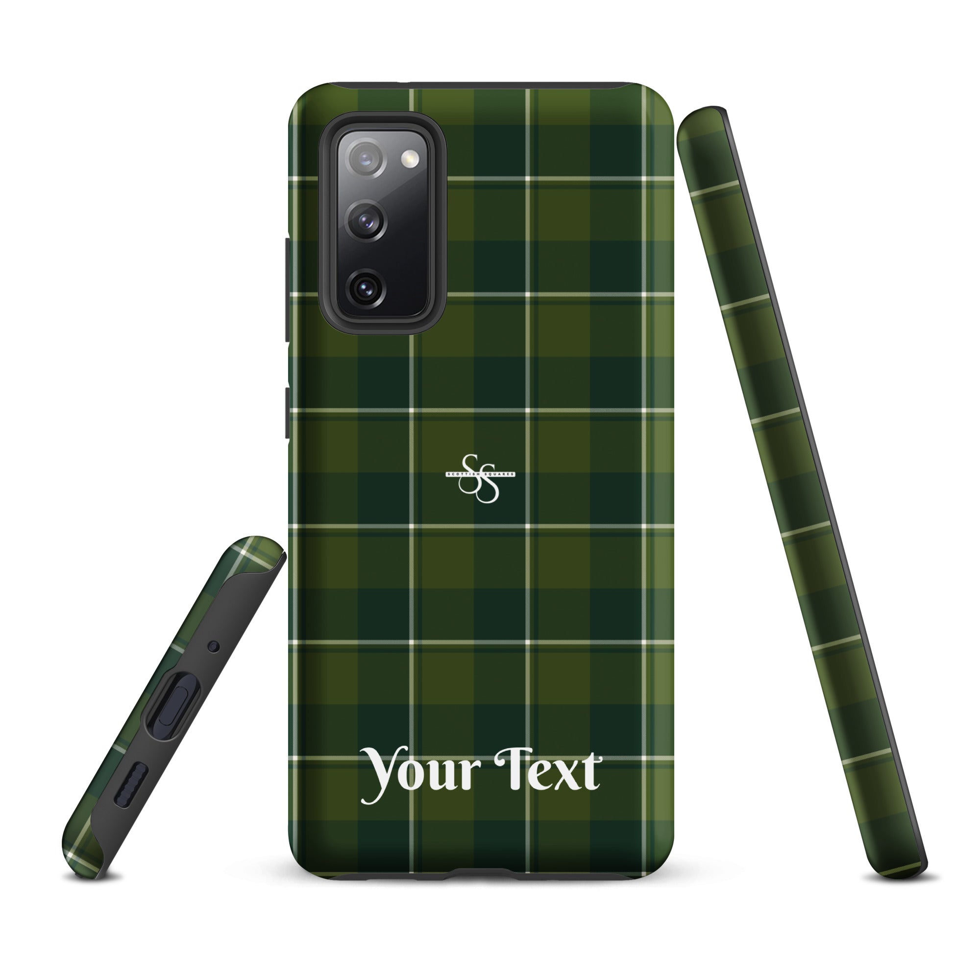 Personalized Woodland and Evergreen Plaid Samsung Tough Case - Scottish Squares