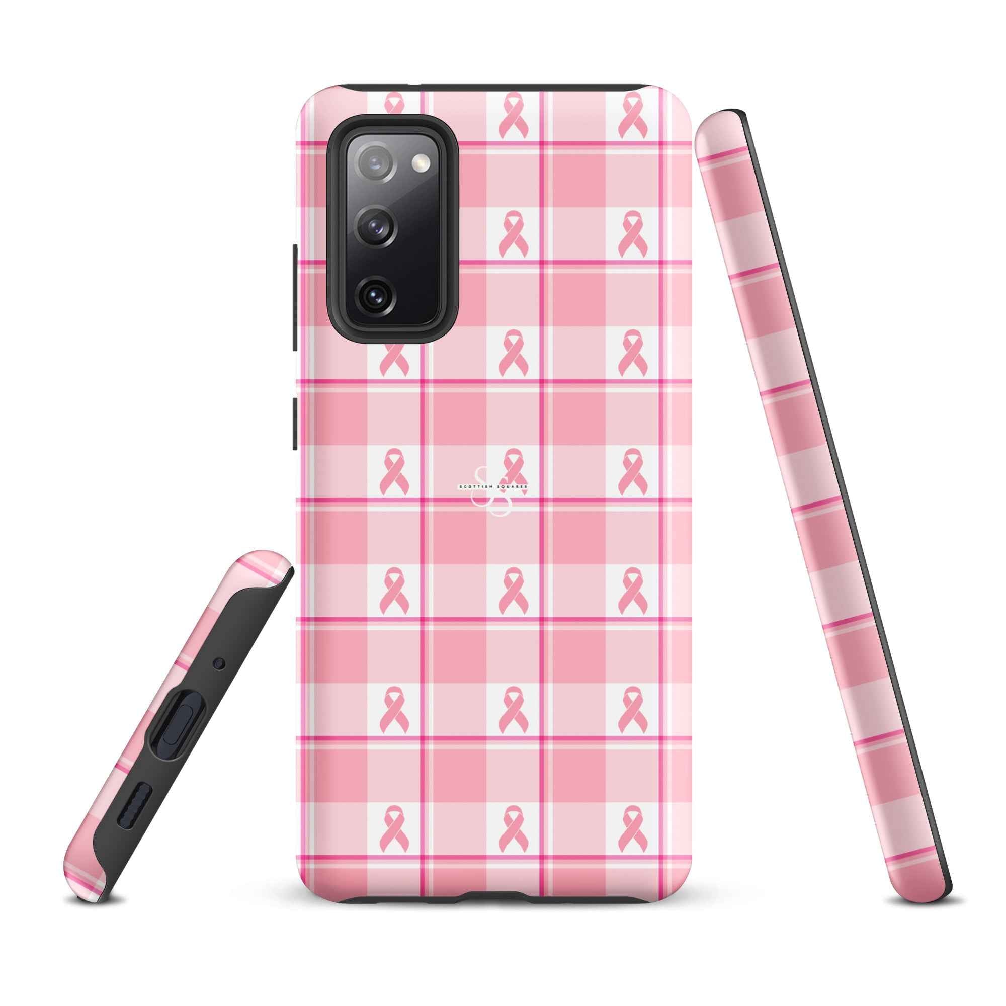 Tough Case for Samsung Breast Cancer Awareness Plaid Samsung Galaxy S20 FE - Scottish Squares