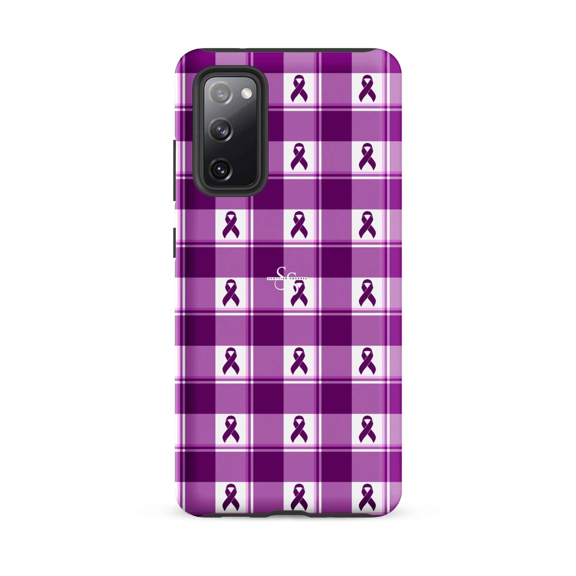 Tough Case for Samsung Pancreatic Cancer Awareness Plaid Samsung Galaxy S20 FE - Scottish Squares
