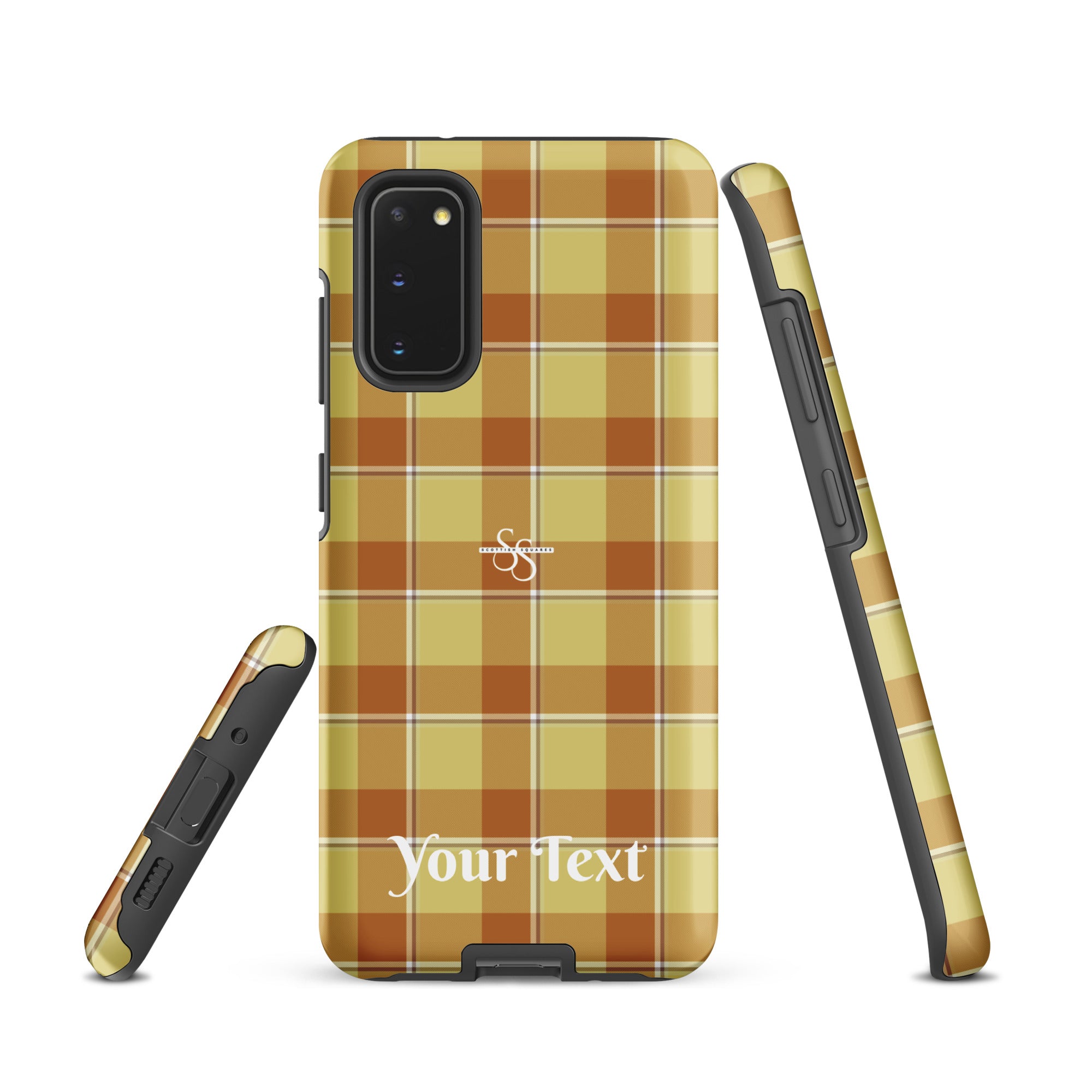 Personalized Zombie and Copper Plaid Samsung Tough Case - Scottish Squares