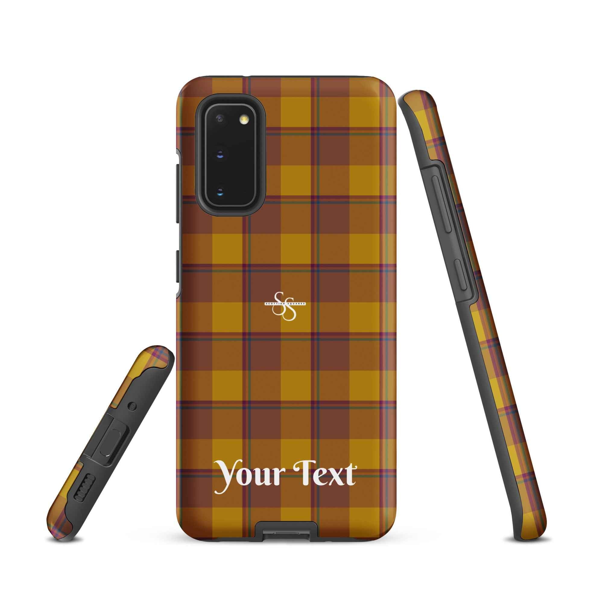 Personalized Potters Clay and Pizza Plaid Samsung Tough Case - Scottish Squares