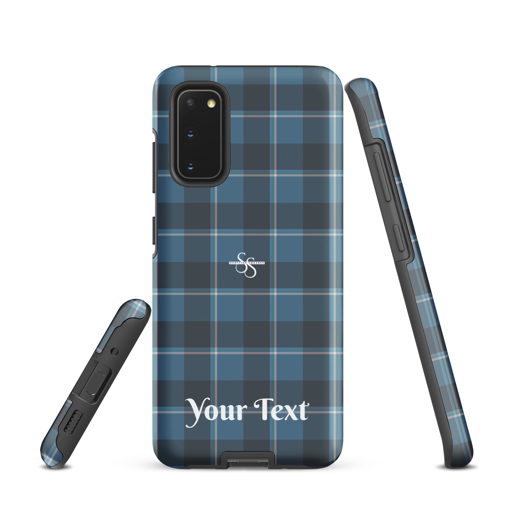 Personalized Hoki and Shuttle Gray Plaid Samsung Tough Case - Scottish Squares