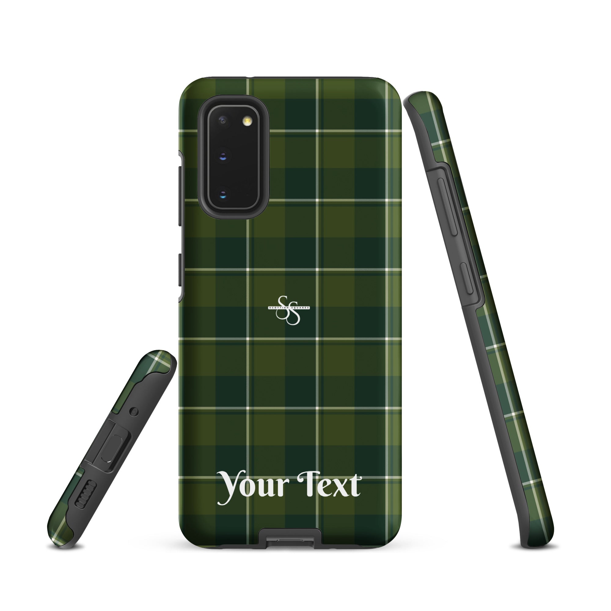 Personalized Woodland and Evergreen Plaid Samsung Tough Case - Scottish Squares