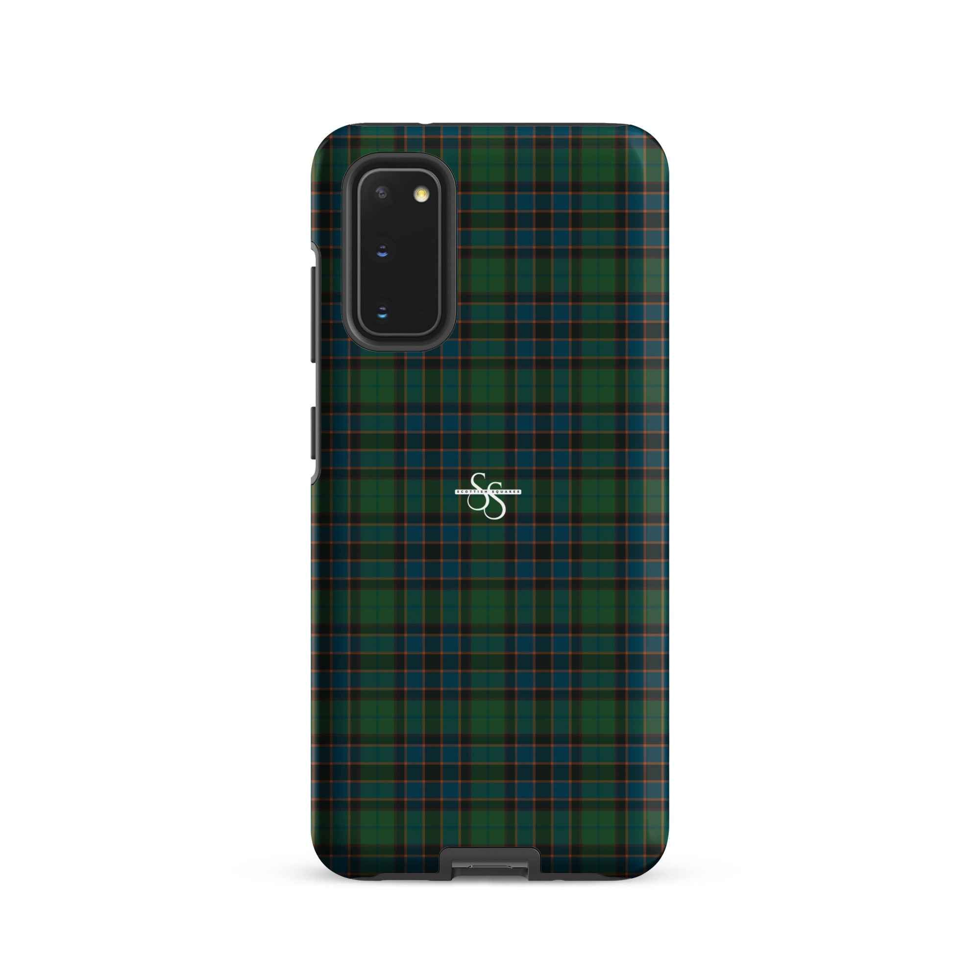 Tough Case for Samsung Green Blue Orange Plaid Tartan