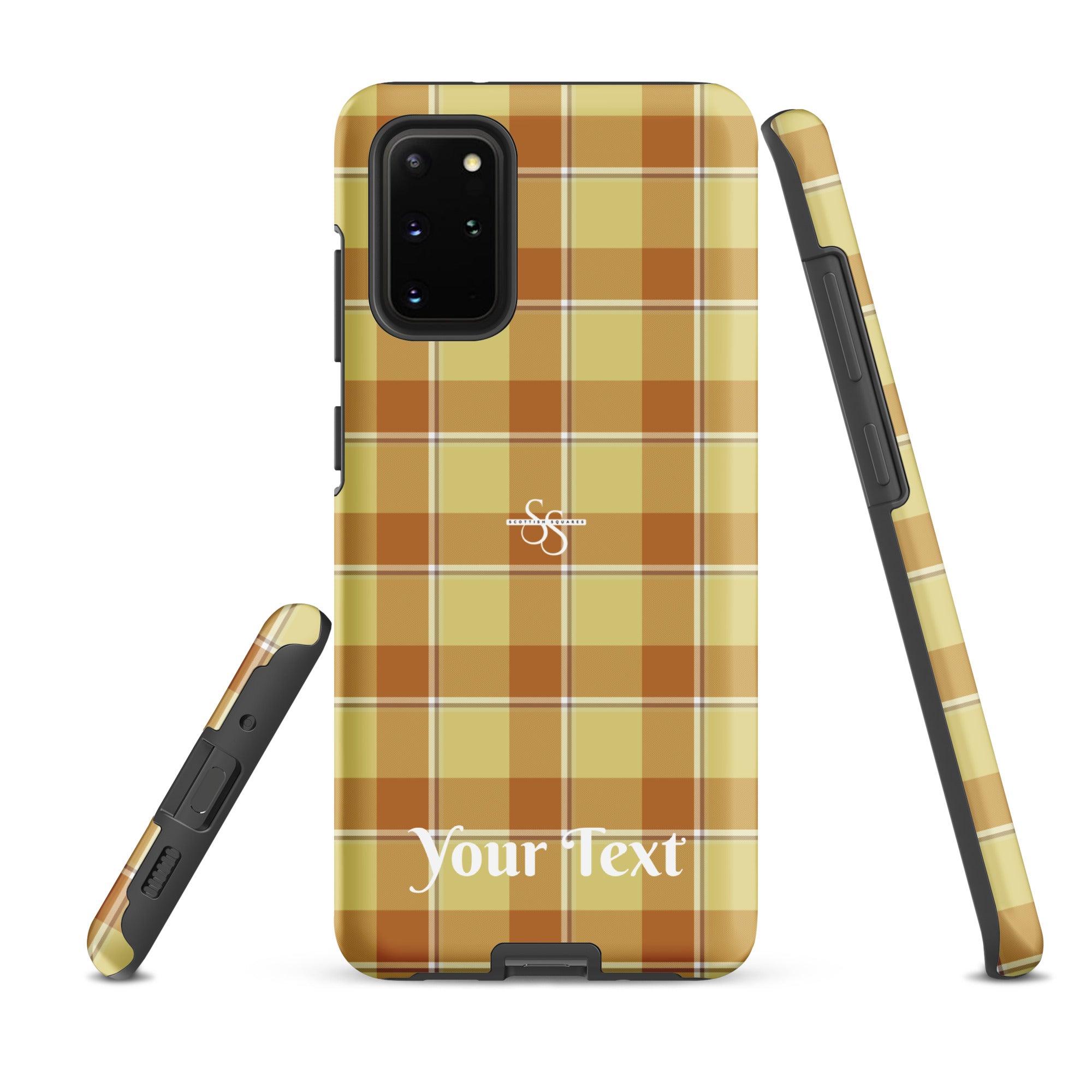 Personalized Zombie and Copper Plaid Samsung Tough Case - Scottish Squares
