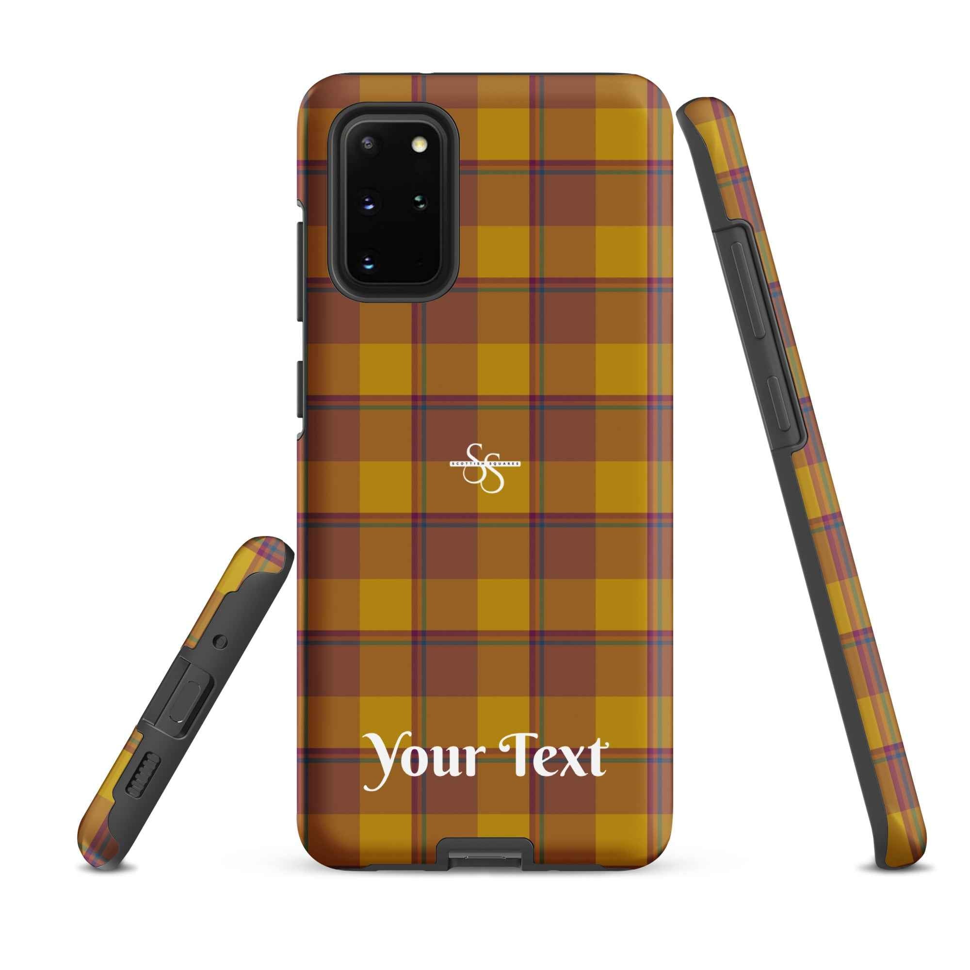 Personalized Potters Clay and Pizza Plaid Samsung Tough Case - Scottish Squares