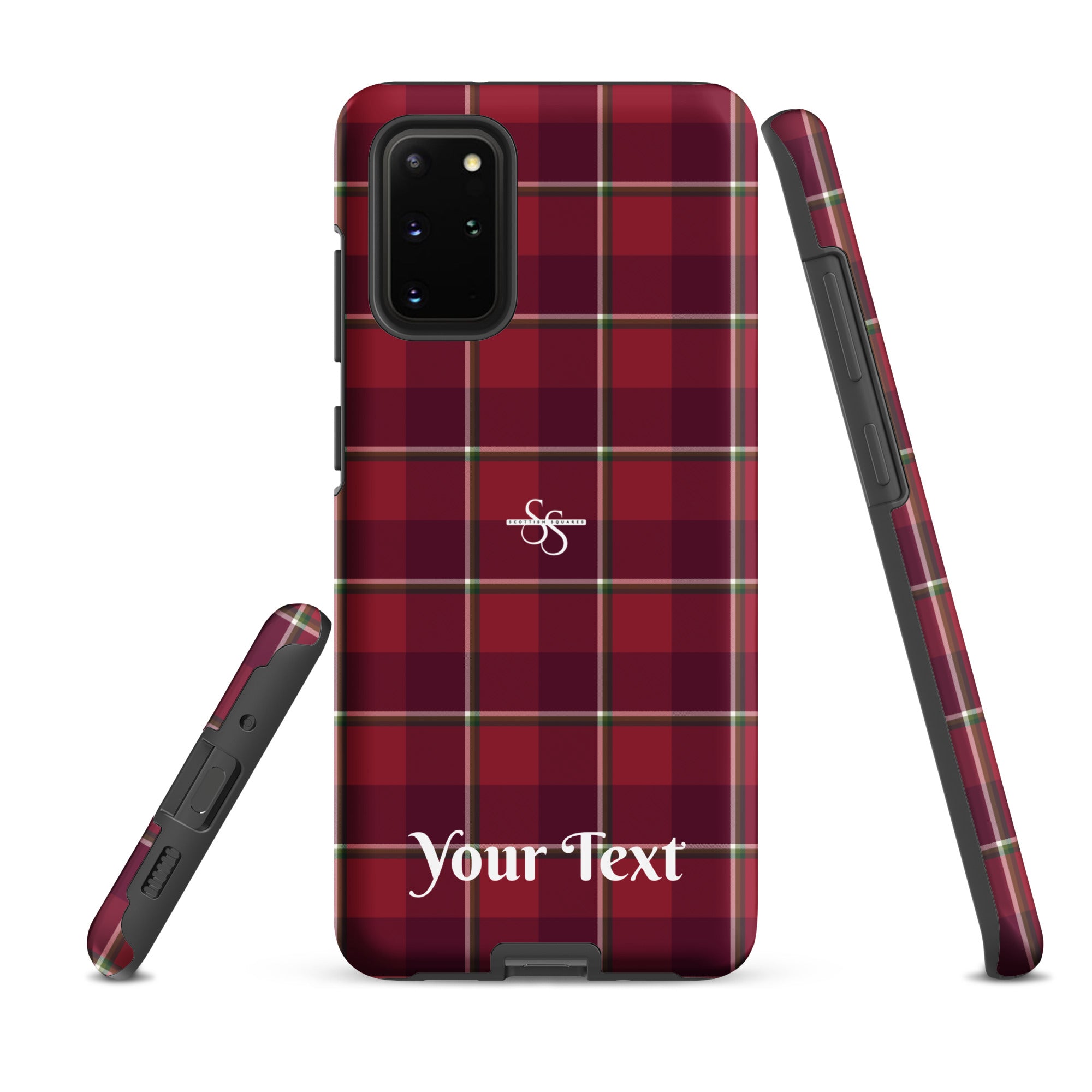 Personalized Old Brick and Cab Sav Plaid Samsung Tough Case - Scottish Squares