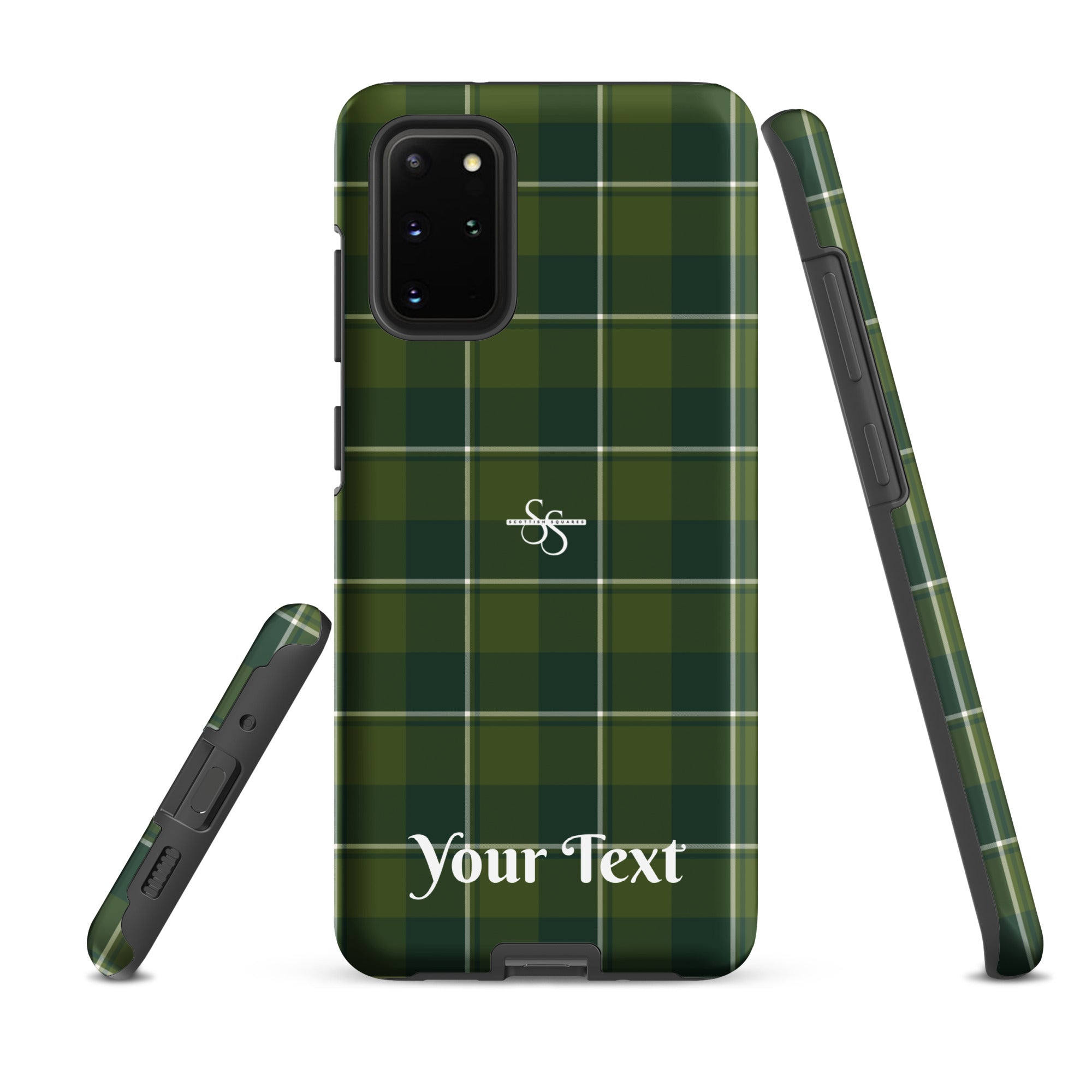 Personalized Woodland and Evergreen Plaid Samsung Tough Case - Scottish Squares