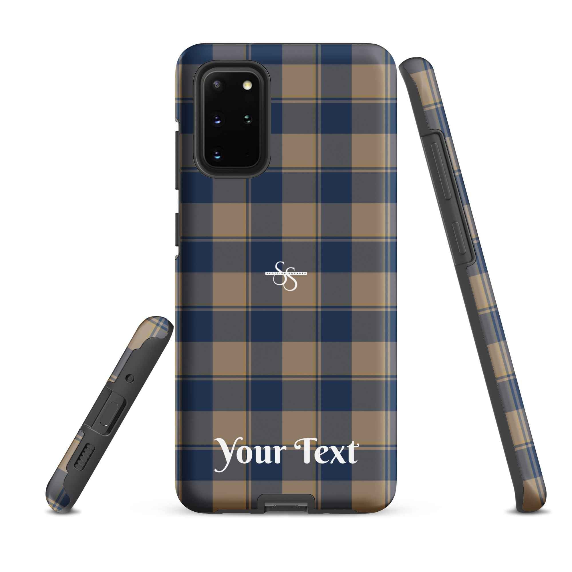 Personalized Cello and Donkey Brown Plaid Samsung Tough Case - Scottish Squares