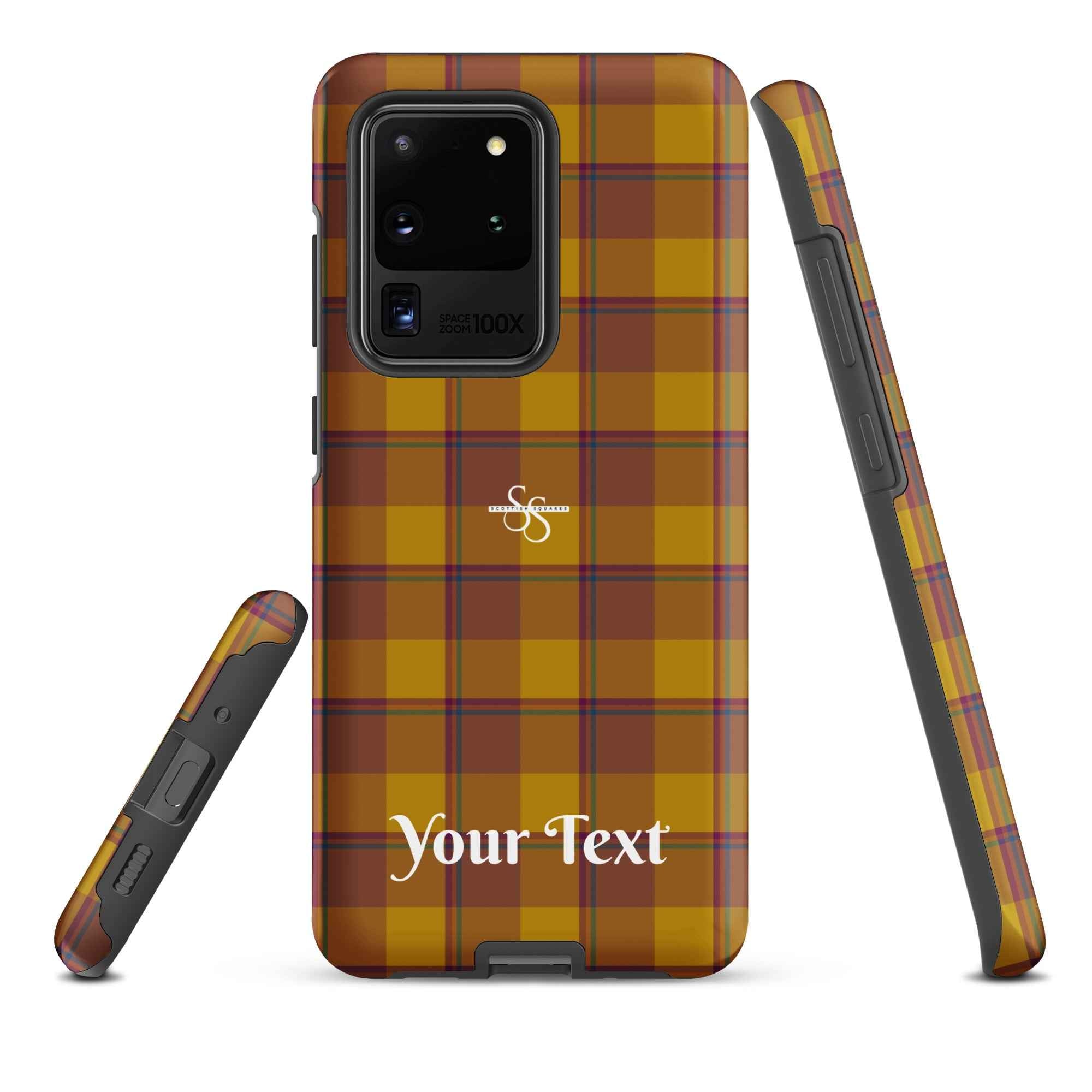 Personalized Potters Clay and Pizza Plaid Samsung Tough Case - Scottish Squares