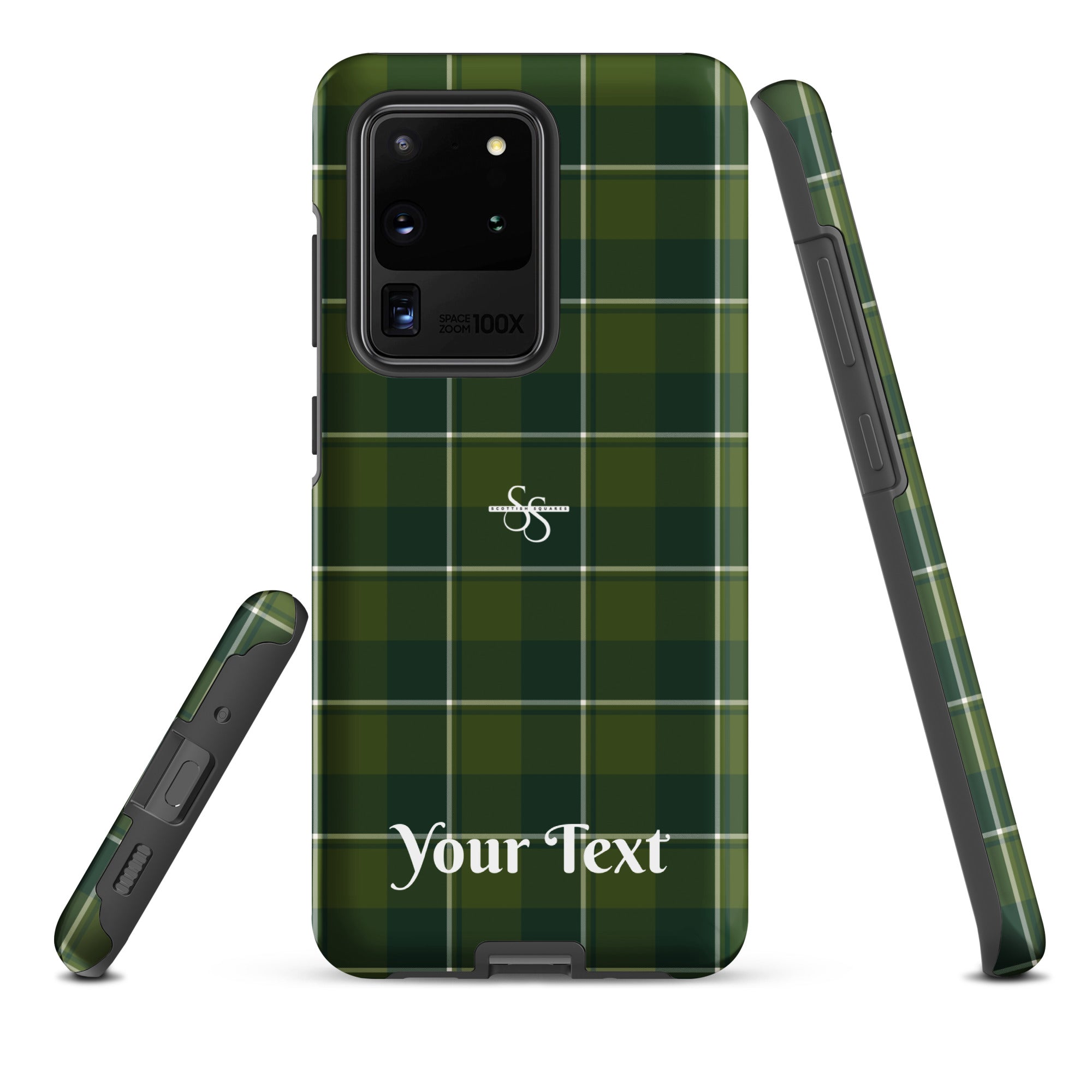 Personalized Woodland and Evergreen Plaid Samsung Tough Case - Scottish Squares