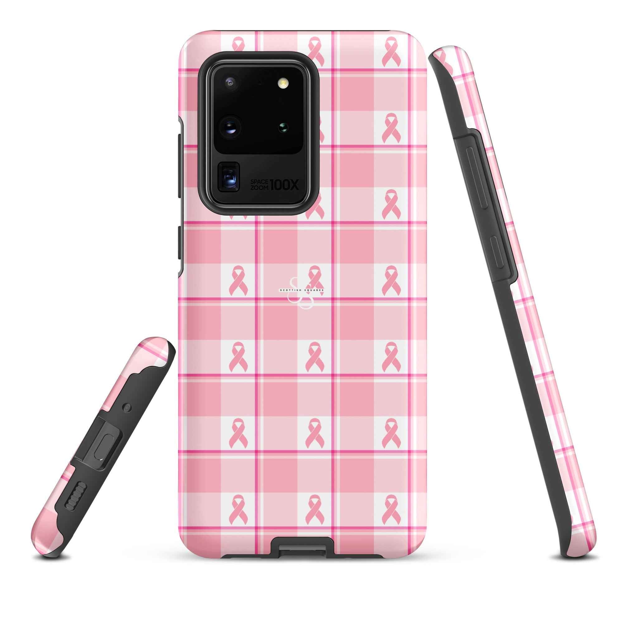 Tough Case for Samsung Breast Cancer Awareness Plaid Samsung Galaxy S20 Ultra - Scottish Squares