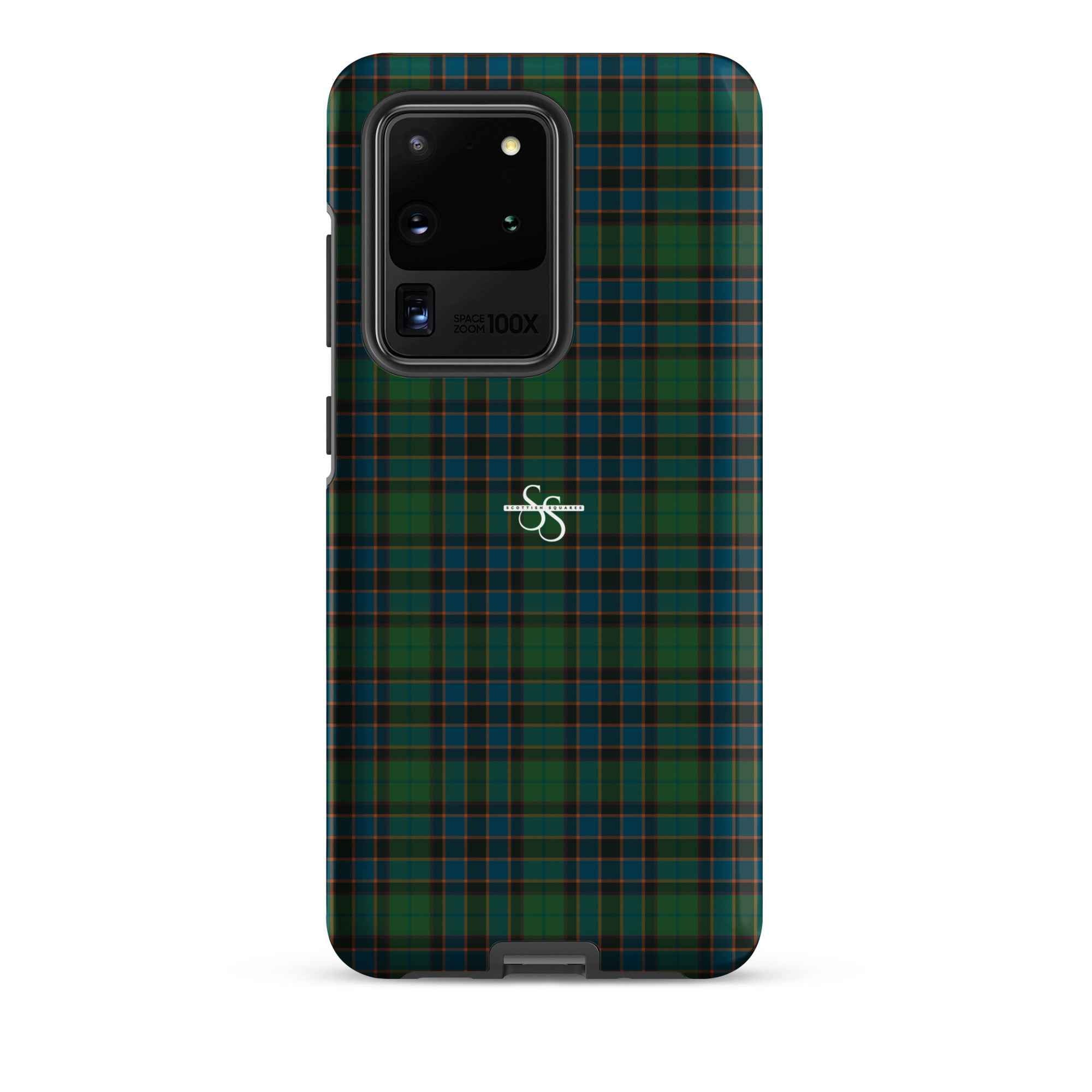 Tough Case for Samsung Green Blue Orange Plaid Tartan