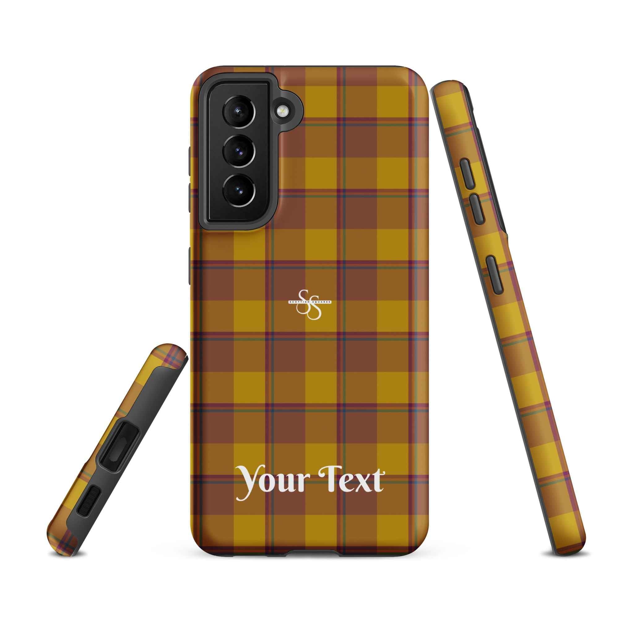Personalized Potters Clay and Pizza Plaid Samsung Tough Case - Scottish Squares