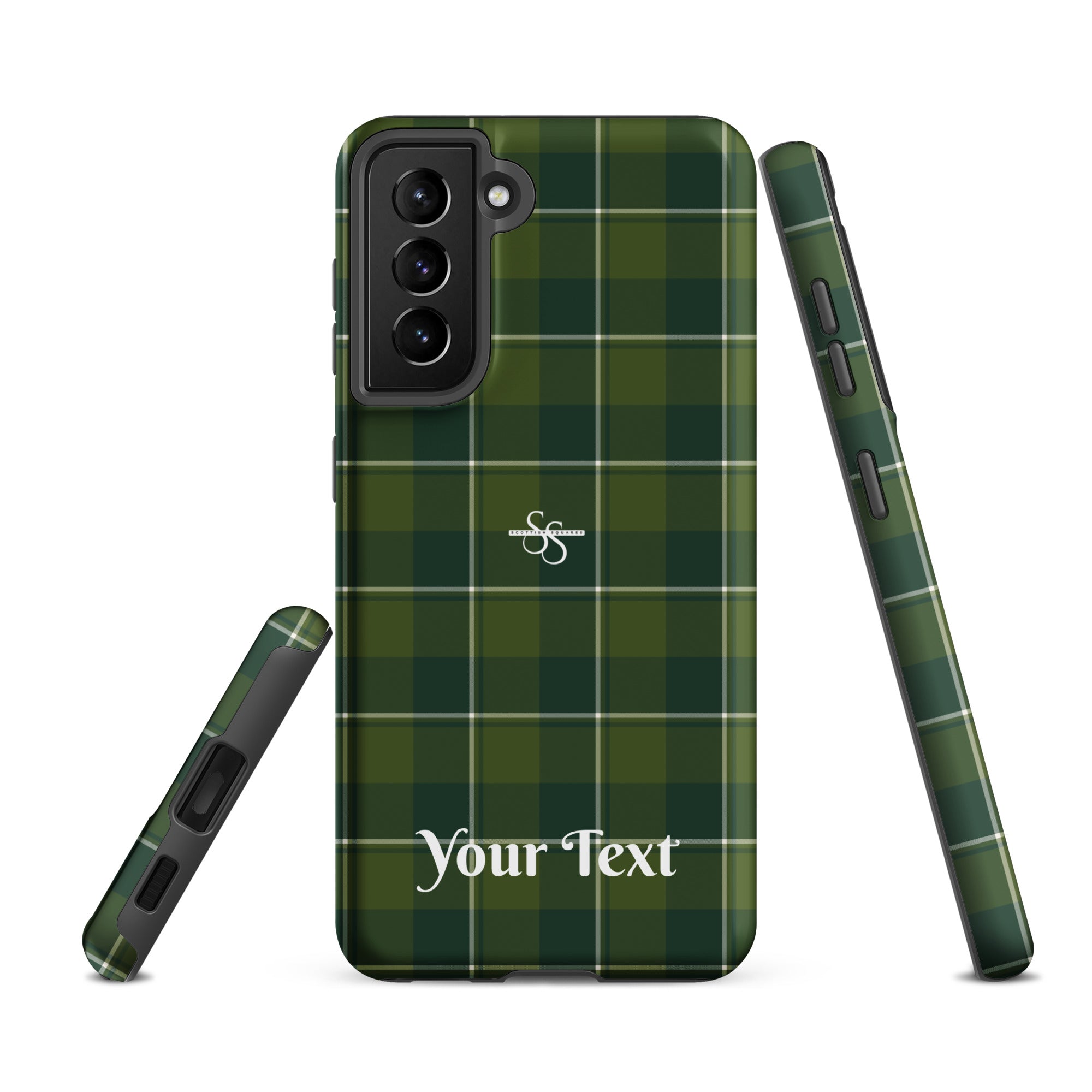 Personalized Woodland and Evergreen Plaid Samsung Tough Case - Scottish Squares