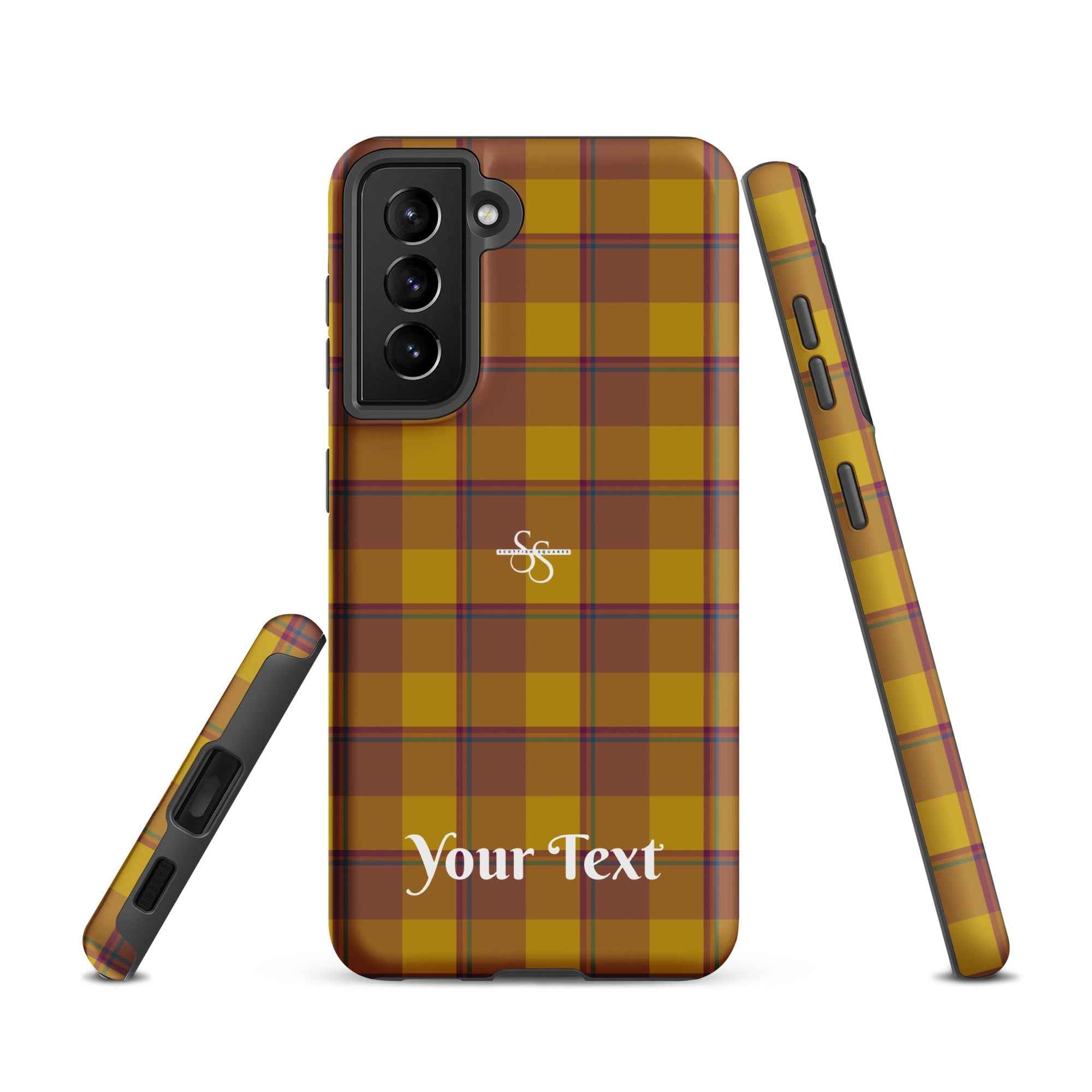 Personalized Potters Clay and Pizza Plaid Samsung Tough Case - Scottish Squares