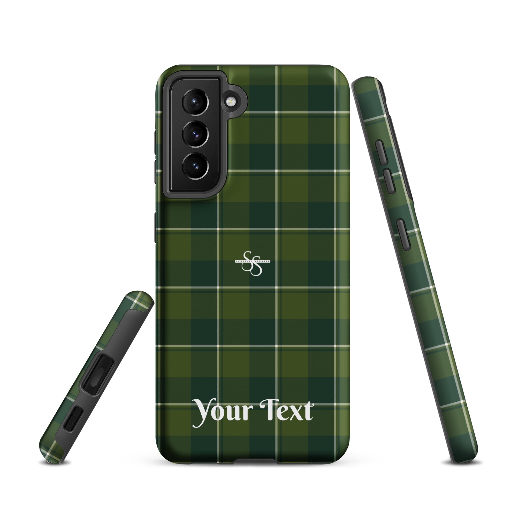 Personalized Woodland and Evergreen Plaid Samsung Tough Case - Scottish Squares
