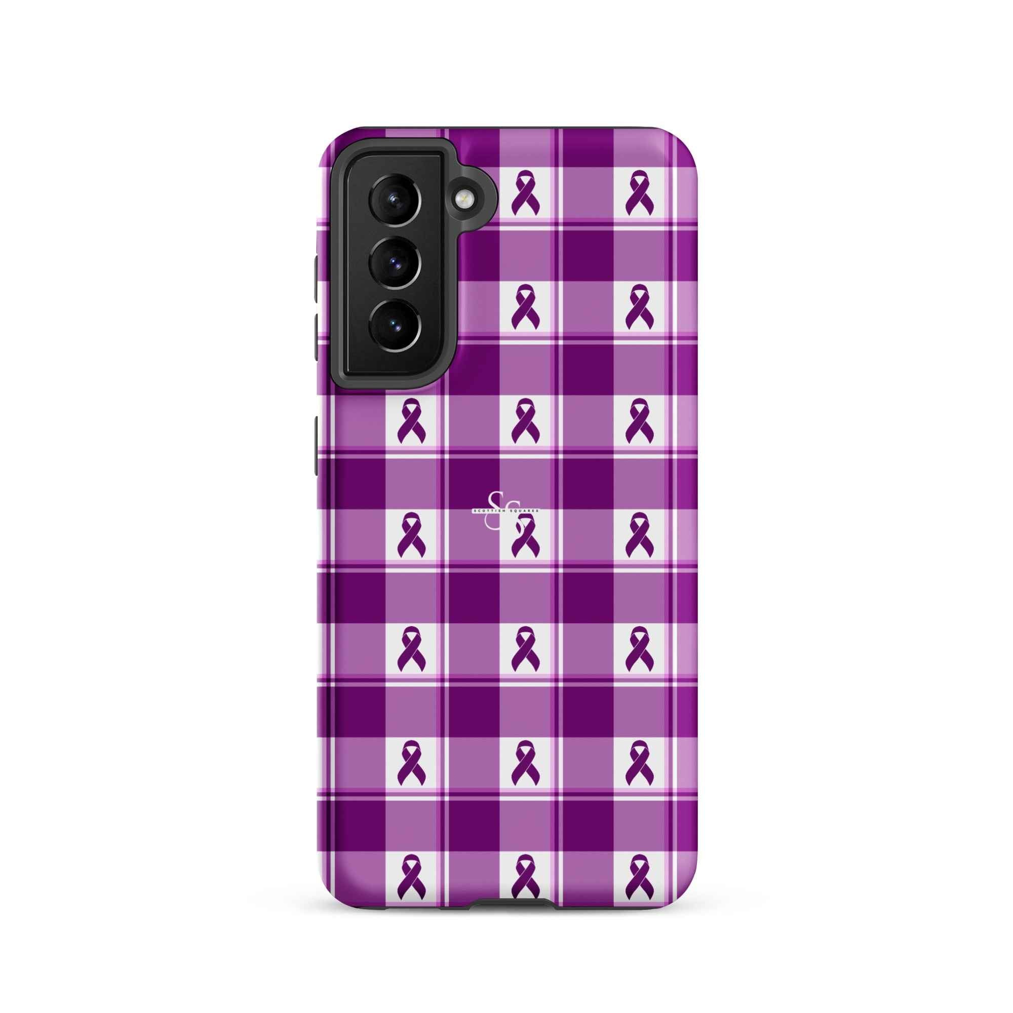 Tough Case for Samsung Pancreatic Cancer Awareness Plaid Samsung Galaxy S21 - Scottish Squares
