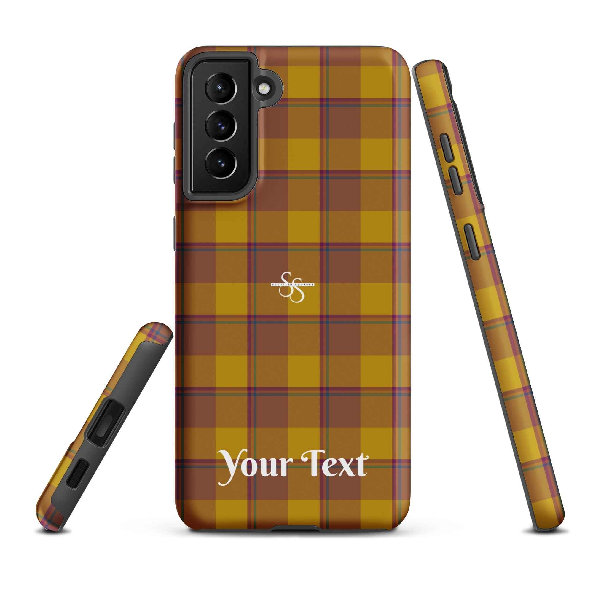 Personalized Potters Clay and Pizza Plaid Samsung Tough Case - Scottish Squares