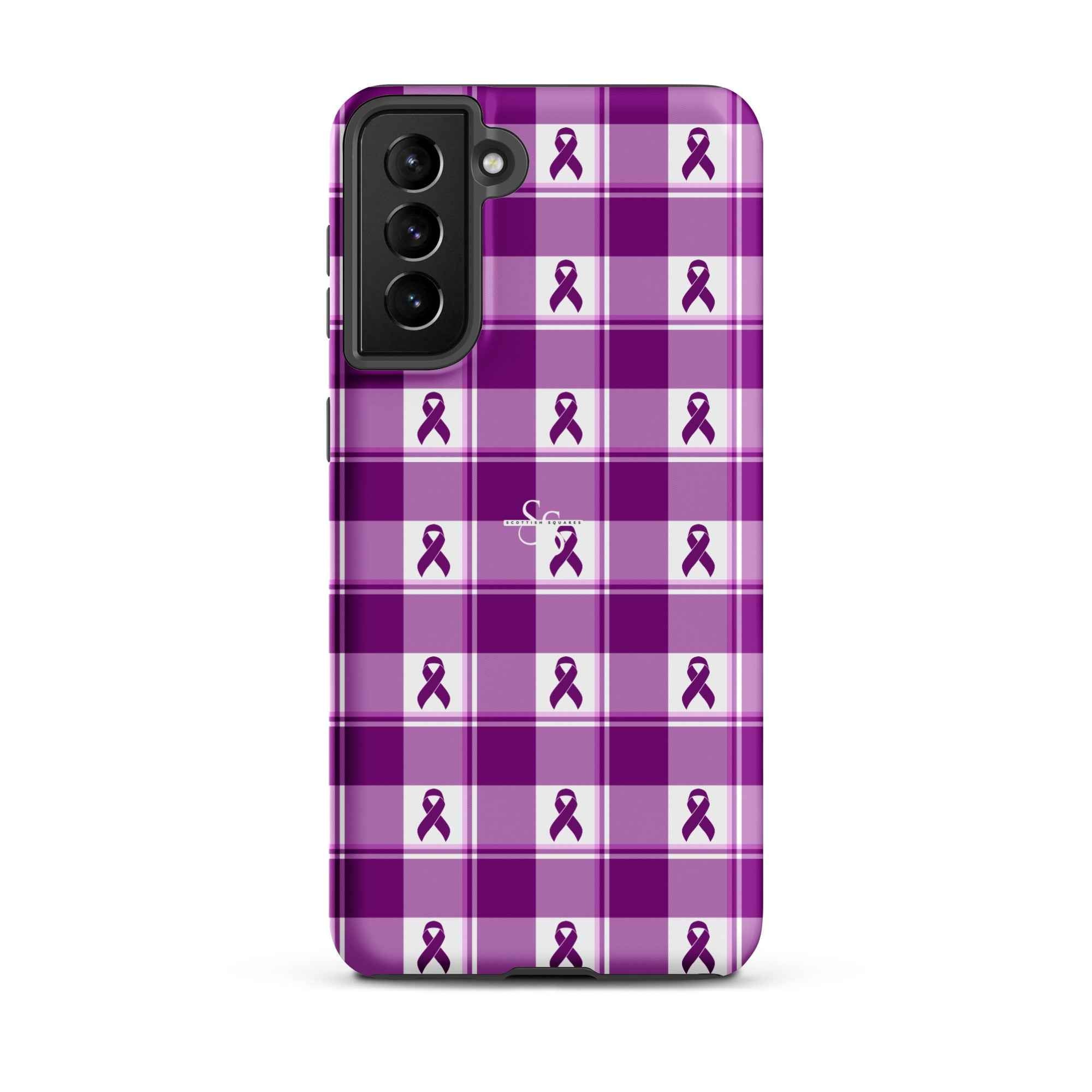 Tough Case for Samsung Pancreatic Cancer Awareness Plaid Samsung Galaxy S21 Plus - Scottish Squares