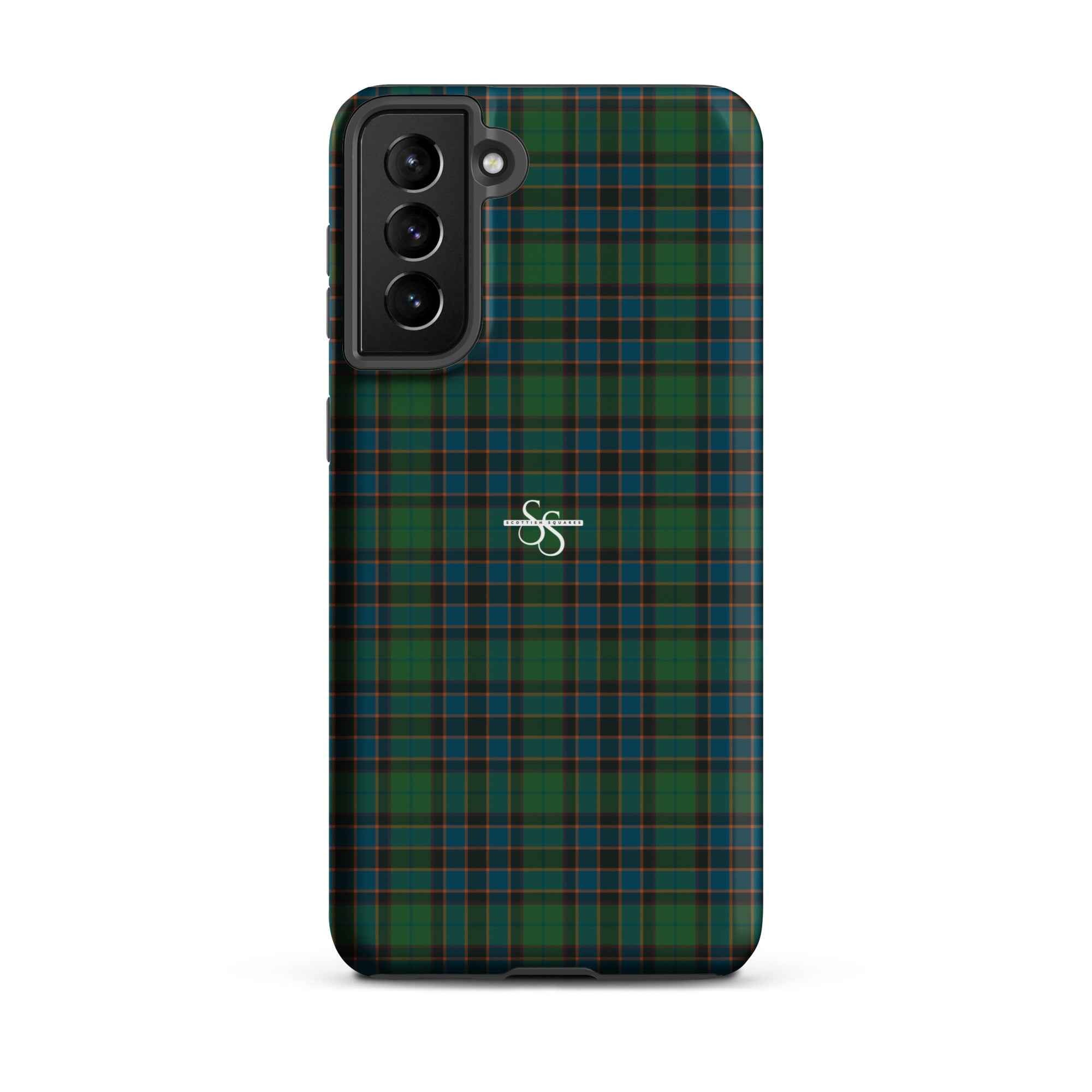 Tough Case for Samsung Green Blue Orange Plaid Tartan