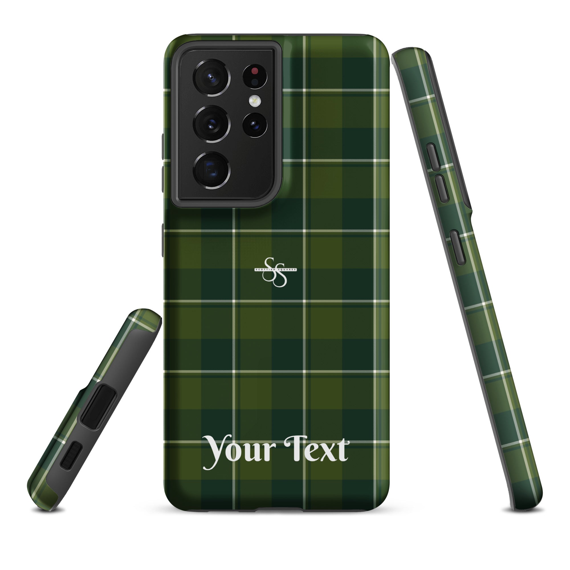 Personalized Woodland and Evergreen Plaid Samsung Tough Case - Scottish Squares