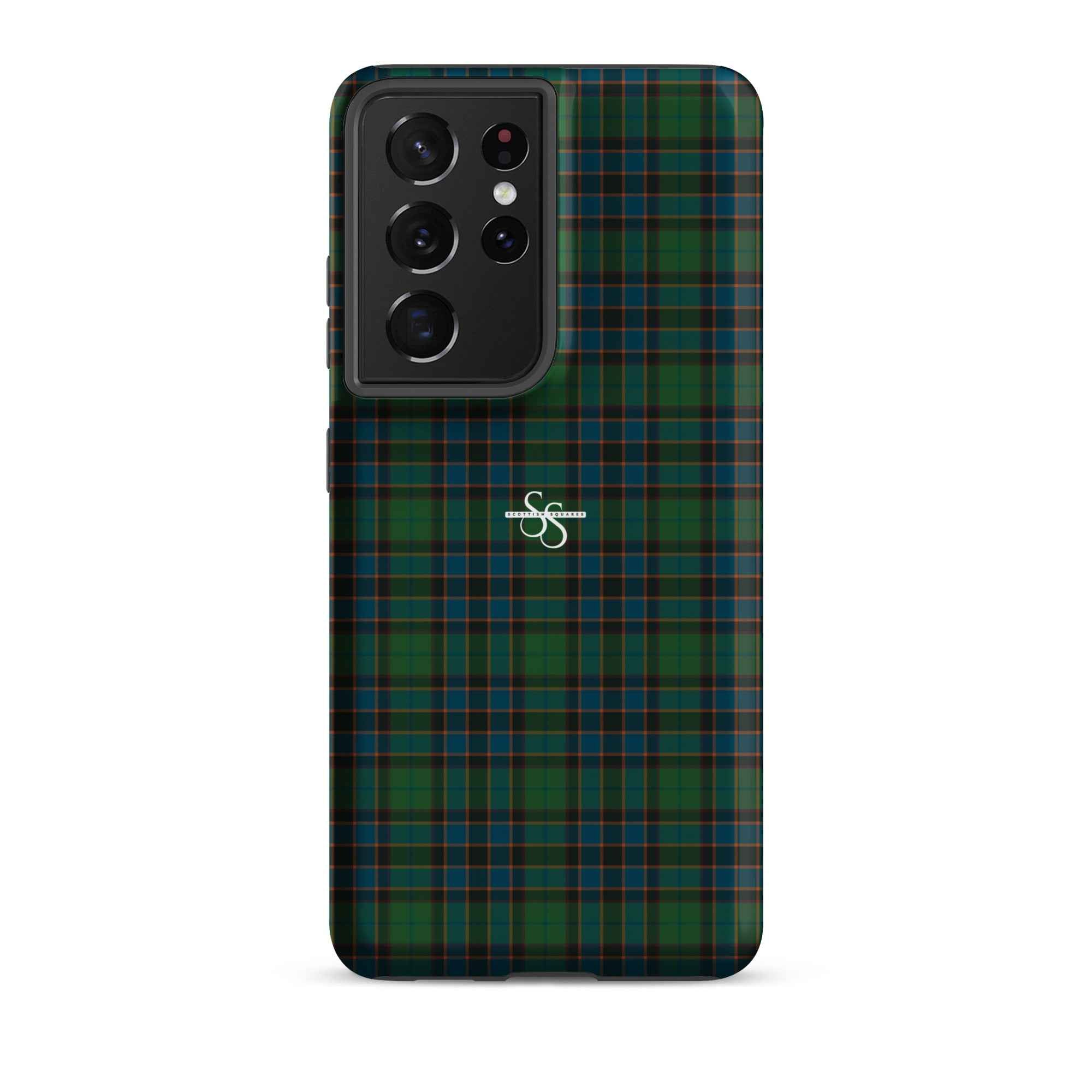 Tough Case for Samsung Green Blue Orange Plaid Tartan