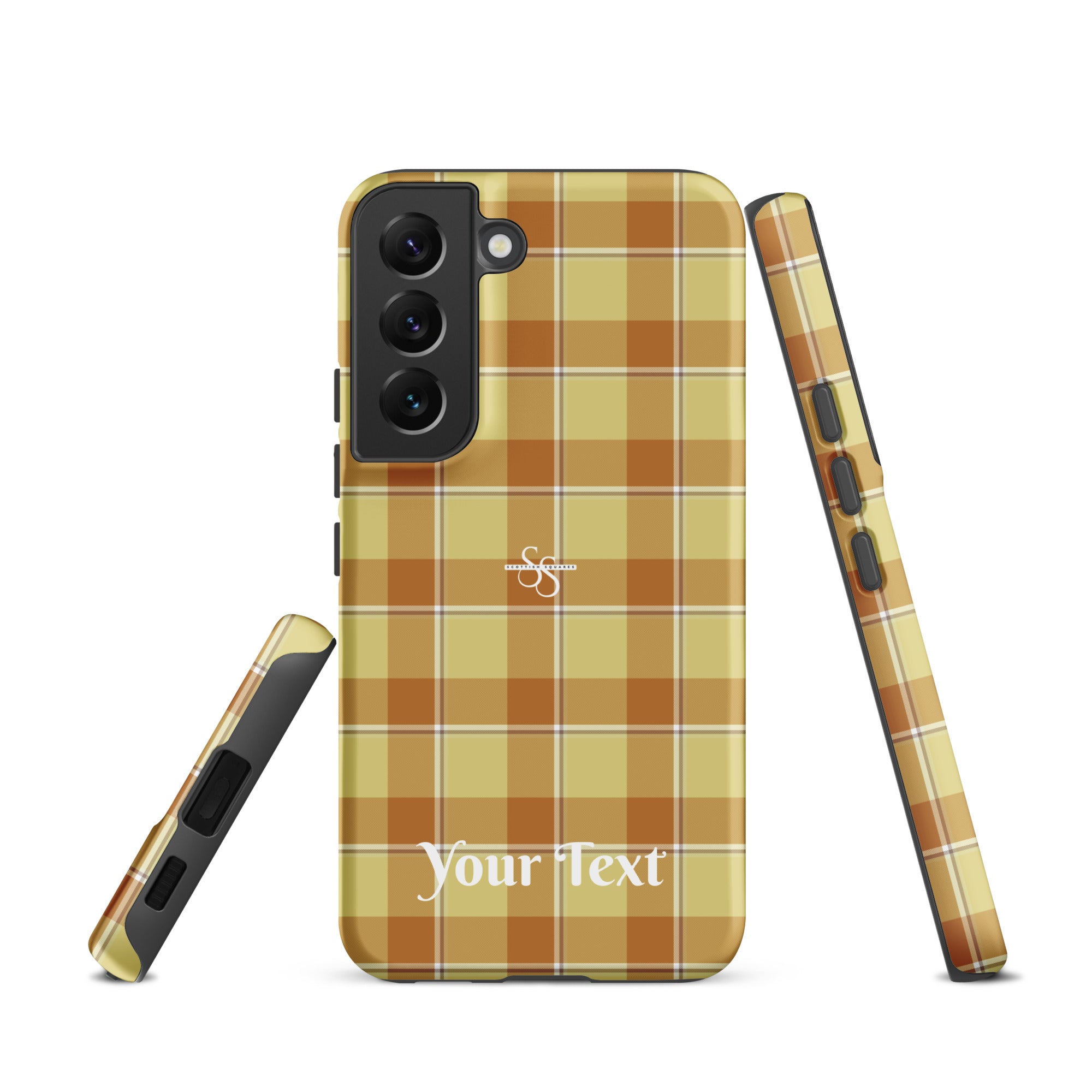 Personalized Zombie and Copper Plaid Samsung Tough Case - Scottish Squares