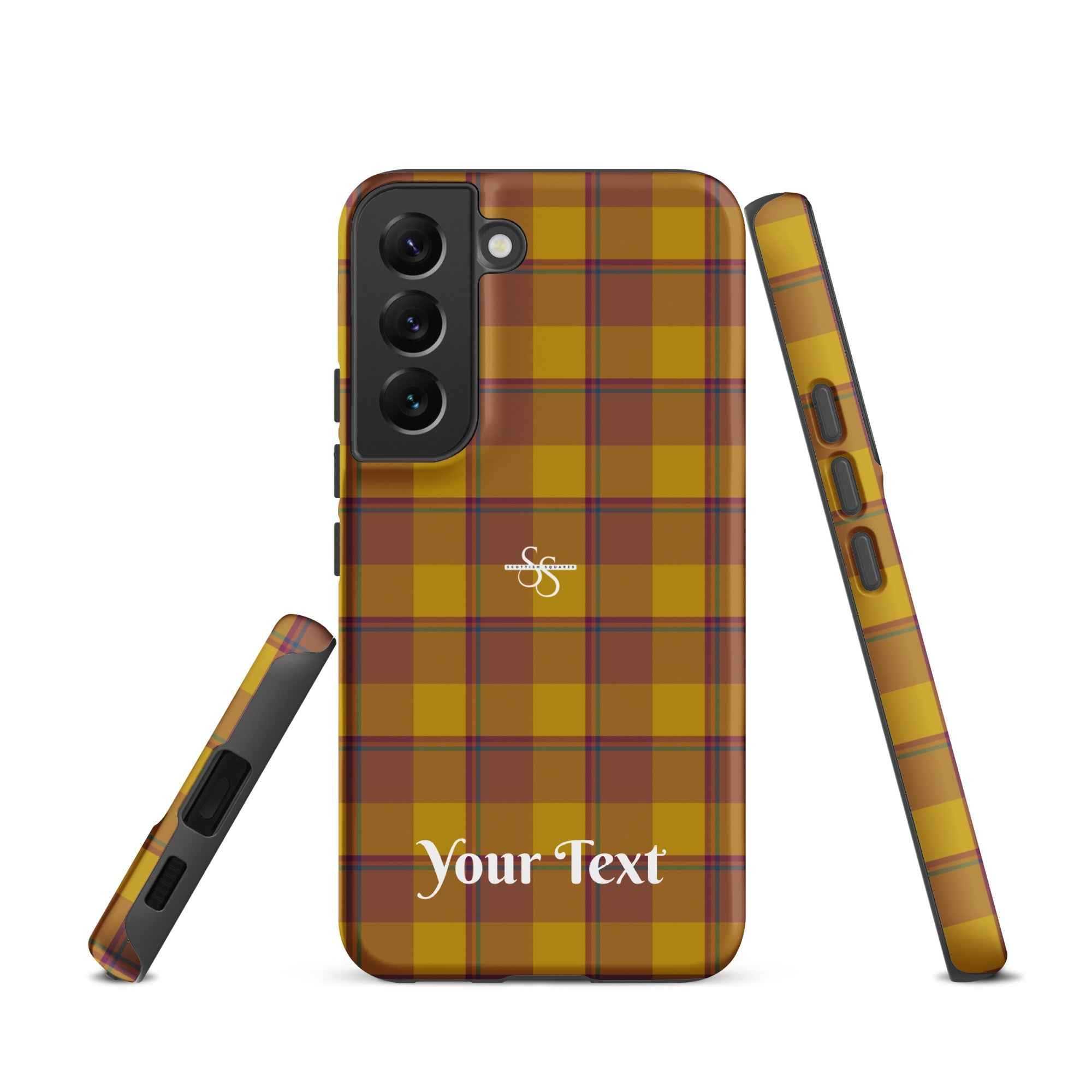 Personalized Potters Clay and Pizza Plaid Samsung Tough Case - Scottish Squares