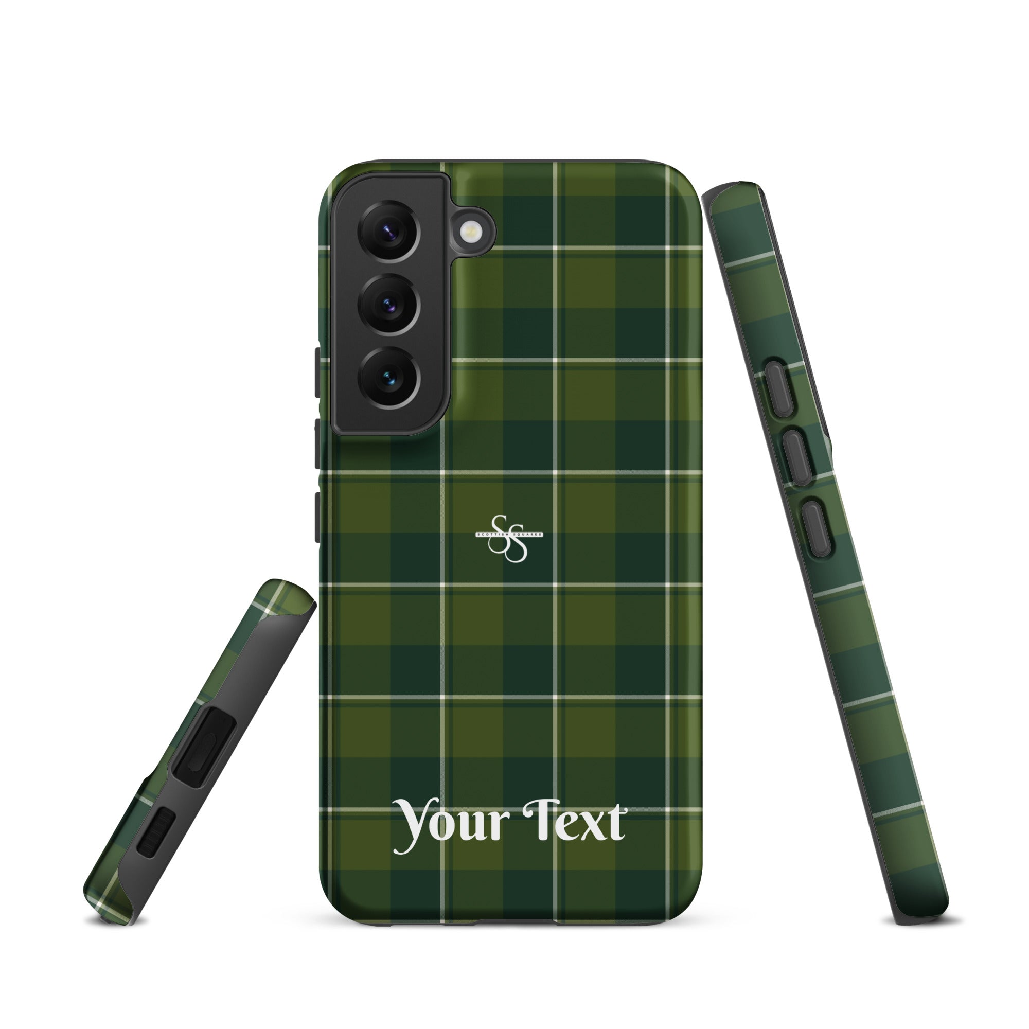 Personalized Woodland and Evergreen Plaid Samsung Tough Case - Scottish Squares