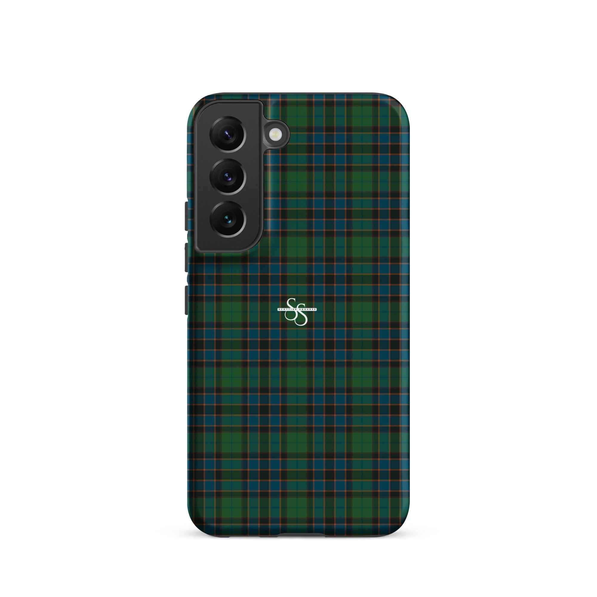 Tough Case for Samsung Green Blue Orange Plaid Tartan