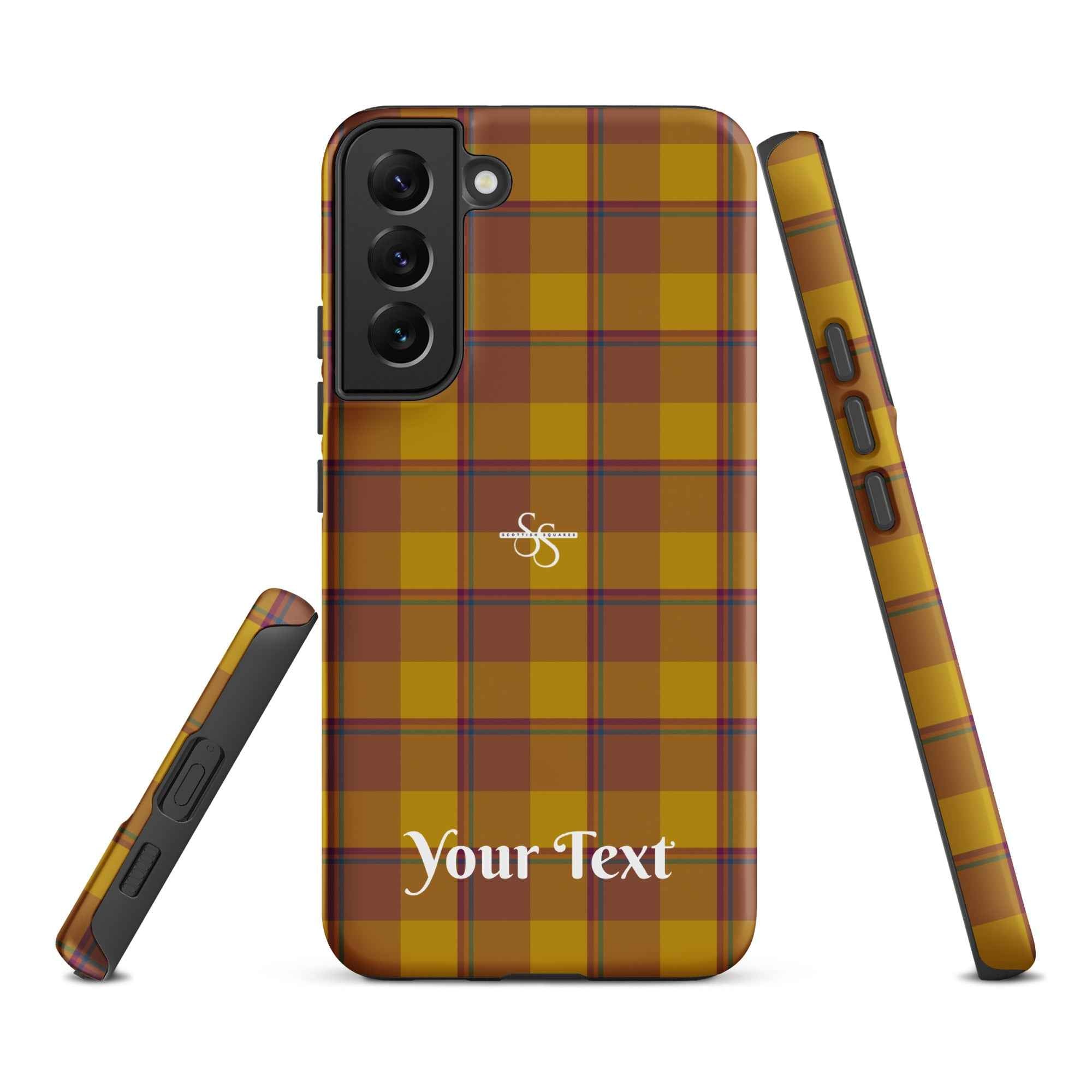 Personalized Potters Clay and Pizza Plaid Samsung Tough Case - Scottish Squares