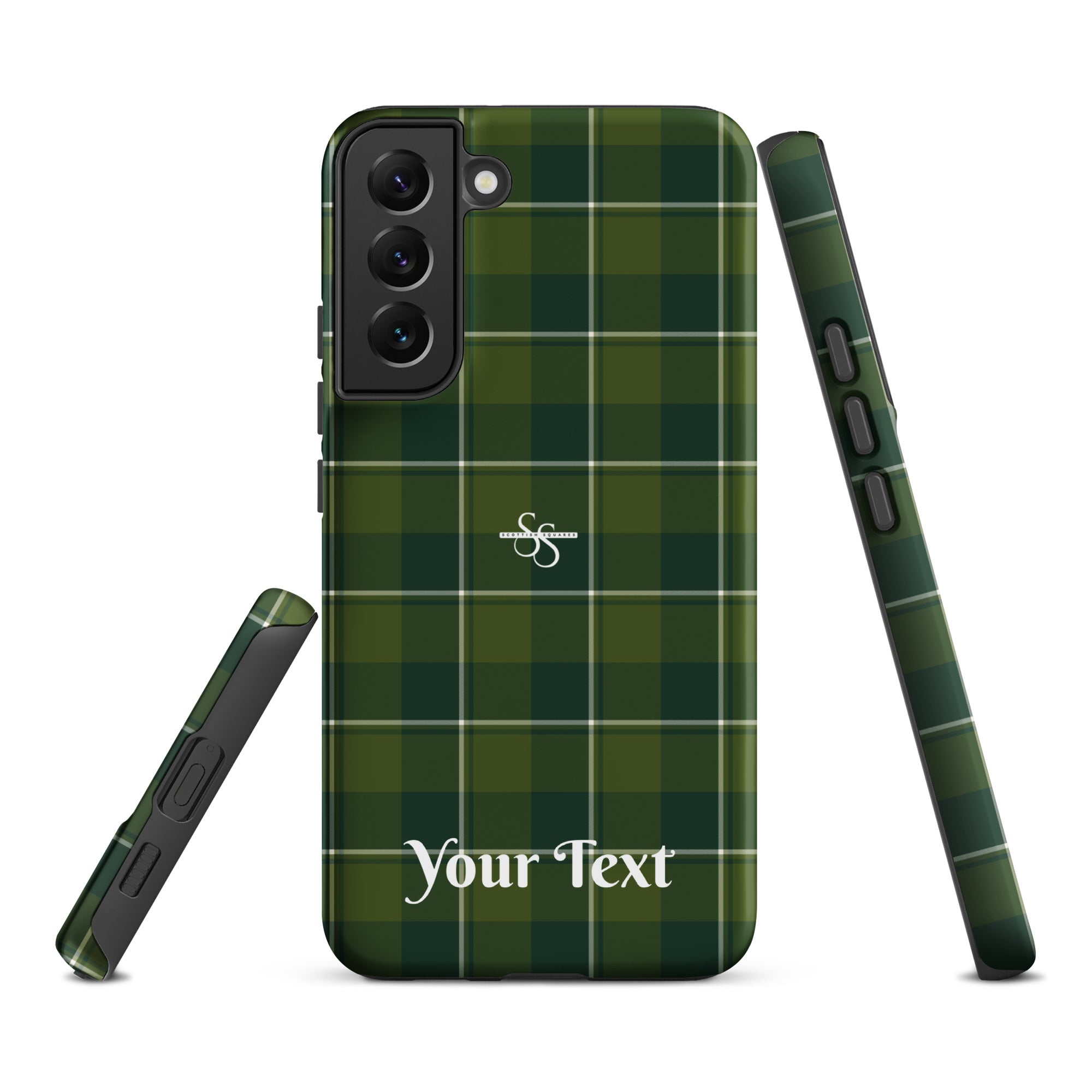 Personalized Woodland and Evergreen Plaid Samsung Tough Case - Scottish Squares