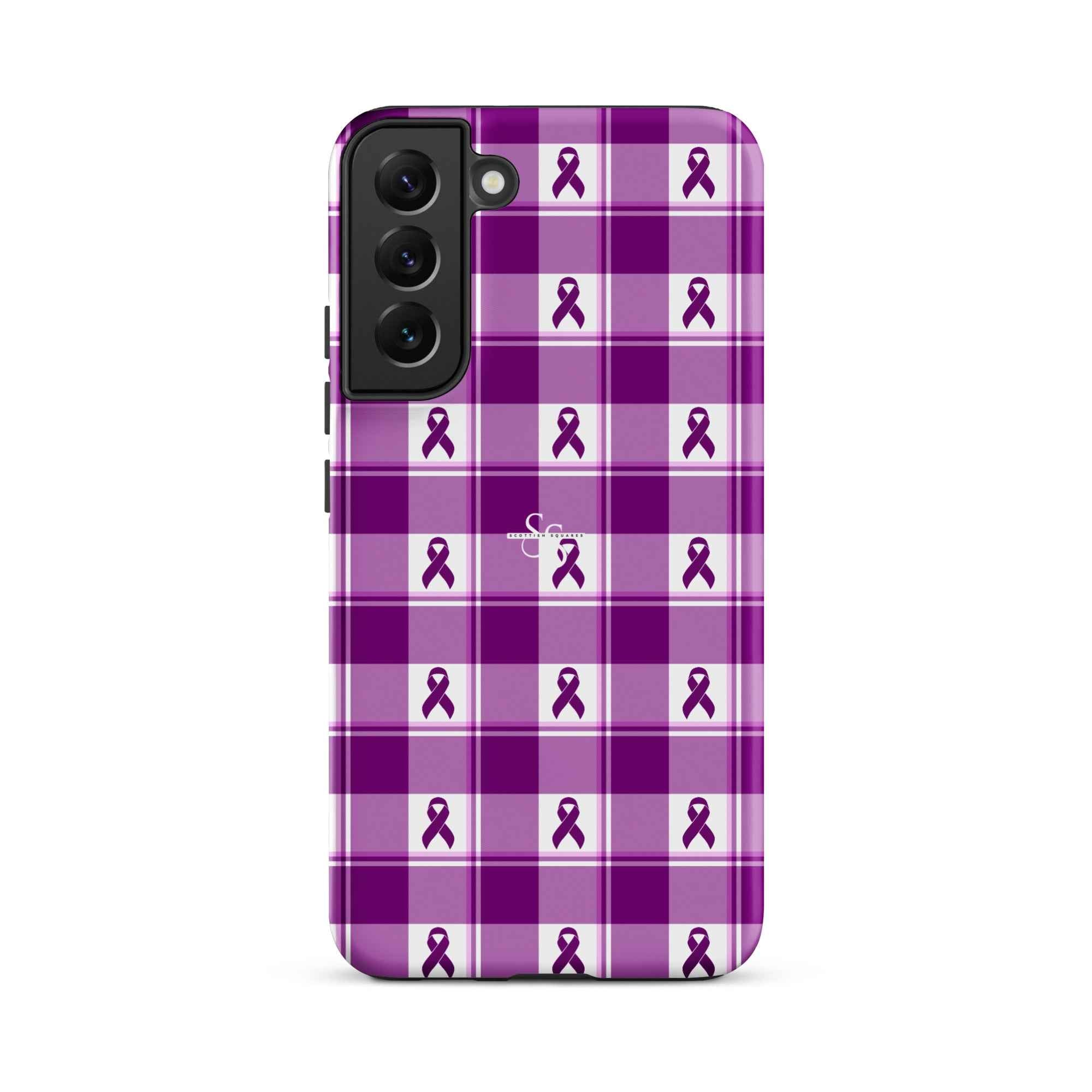 Tough Case for Samsung Pancreatic Cancer Awareness Plaid Samsung Galaxy S22 Plus - Scottish Squares