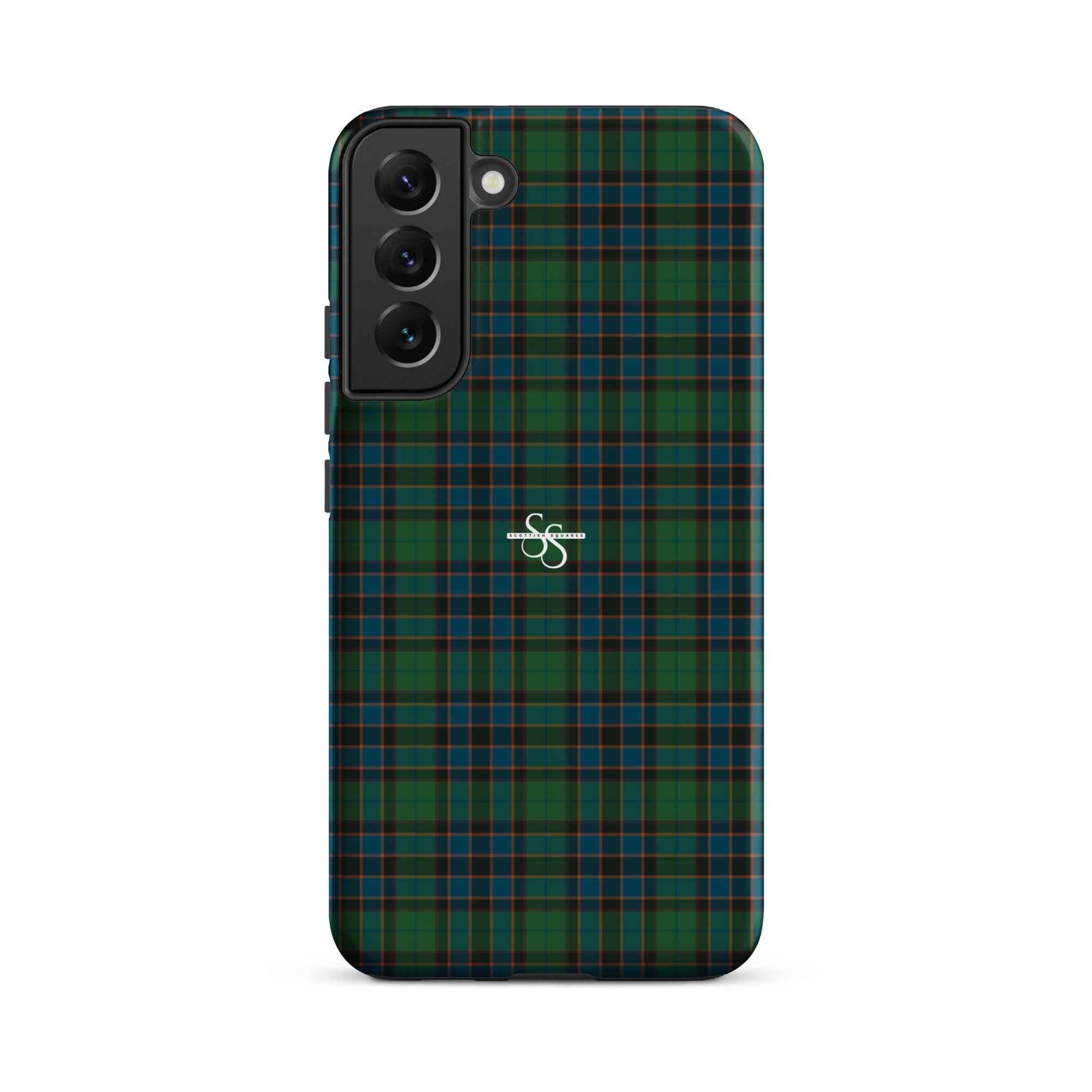 Tough Case for Samsung Green Blue Orange Plaid Tartan