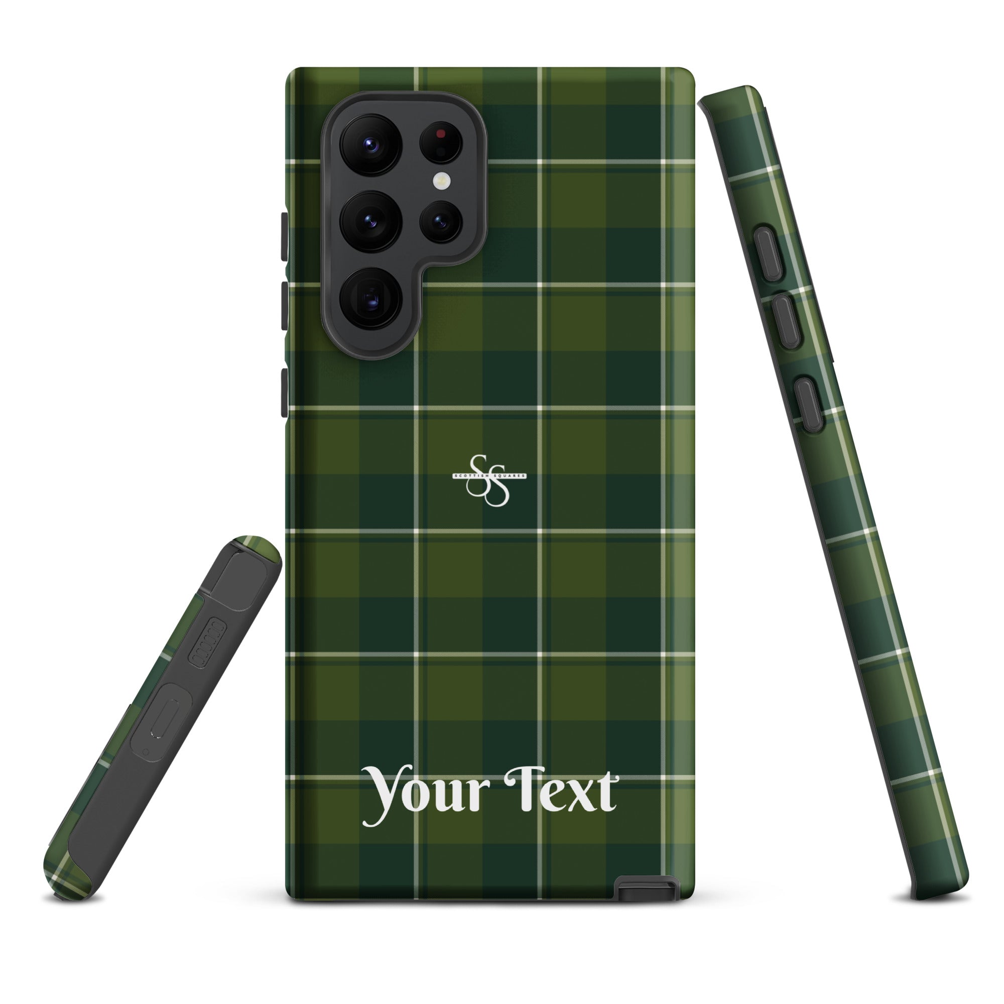 Personalized Woodland and Evergreen Plaid Samsung Tough Case - Scottish Squares