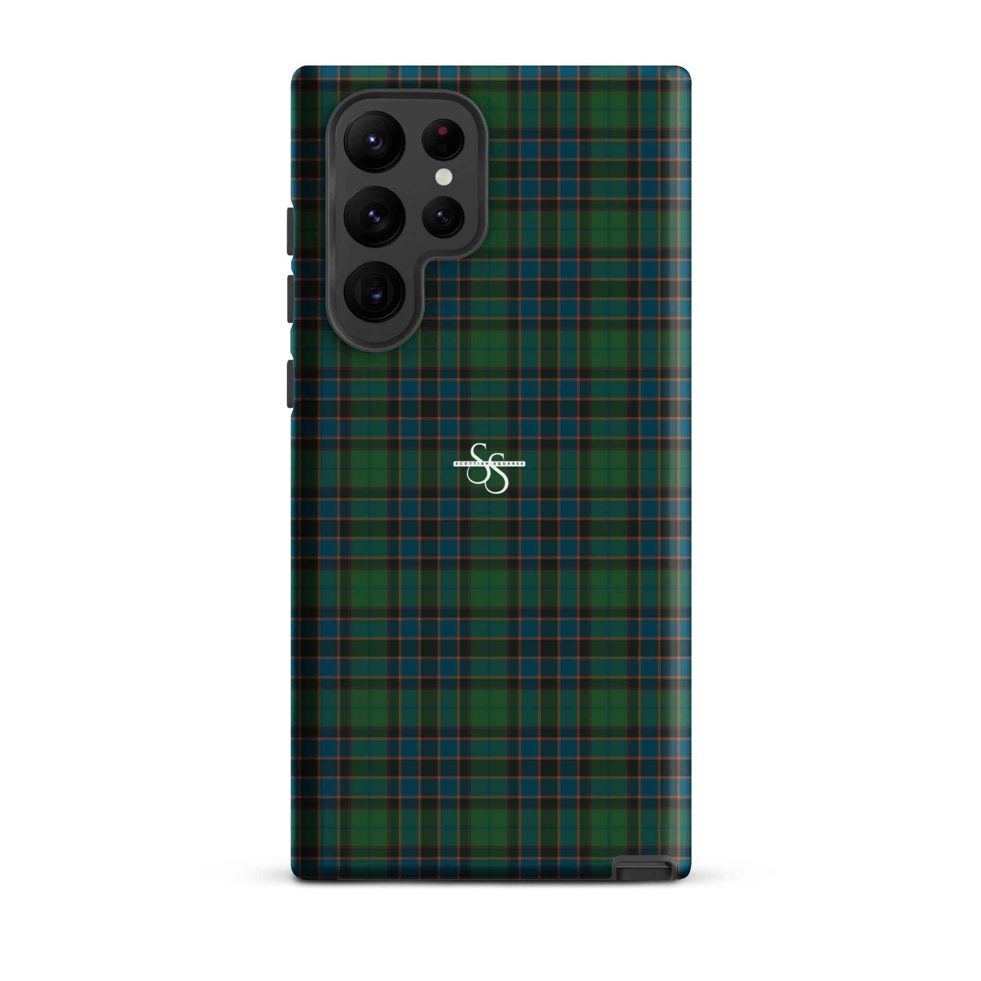 Tough Case for Samsung Green Blue Orange Plaid Tartan
