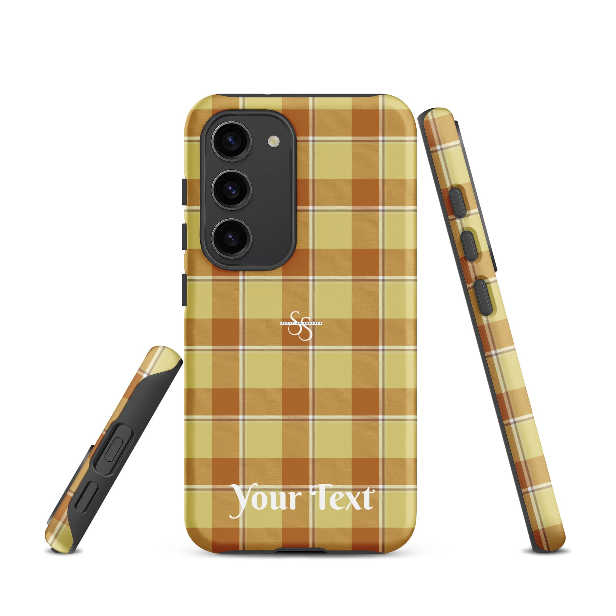 Personalized Zombie and Copper Plaid Samsung Tough Case - Scottish Squares