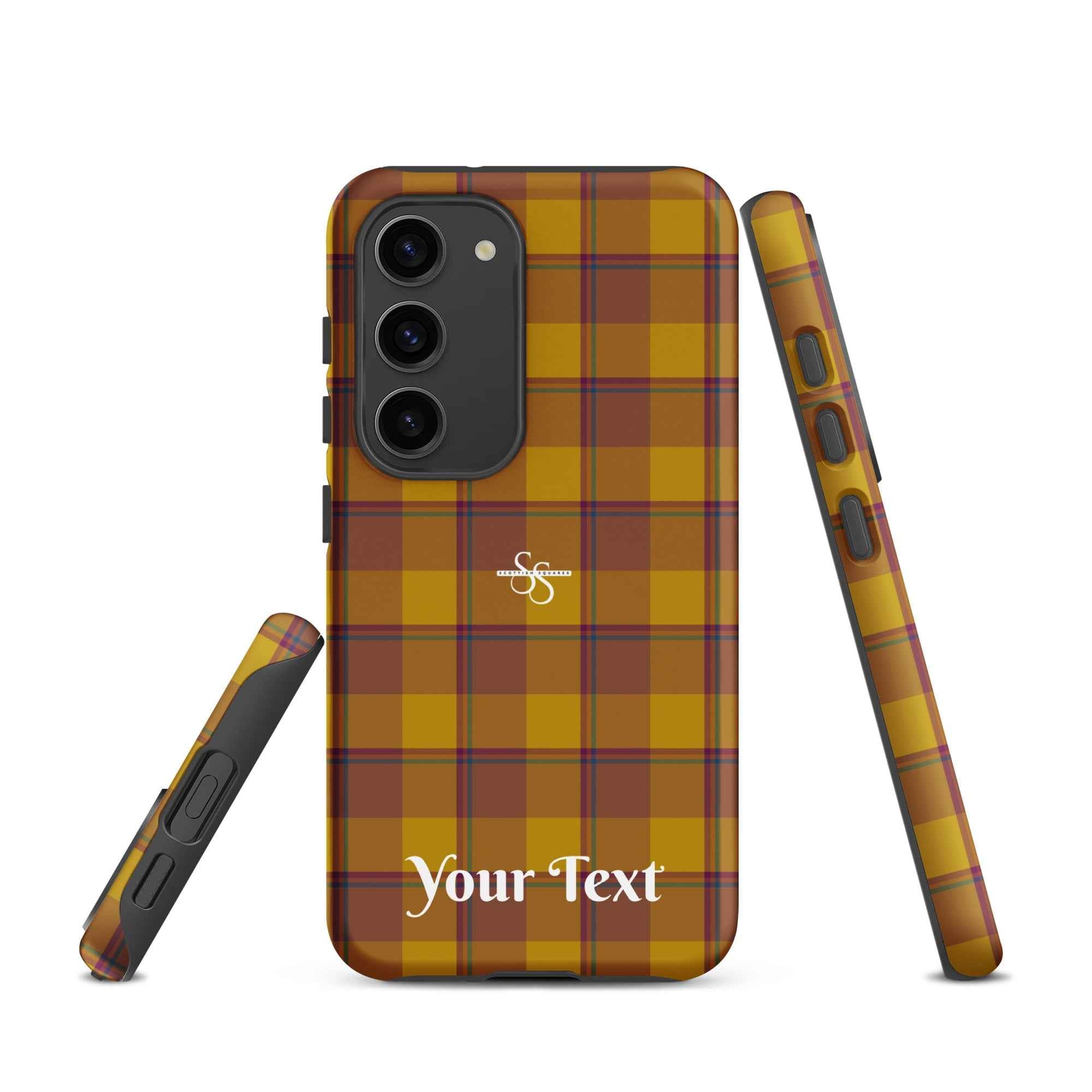 Personalized Potters Clay and Pizza Plaid Samsung Tough Case - Scottish Squares