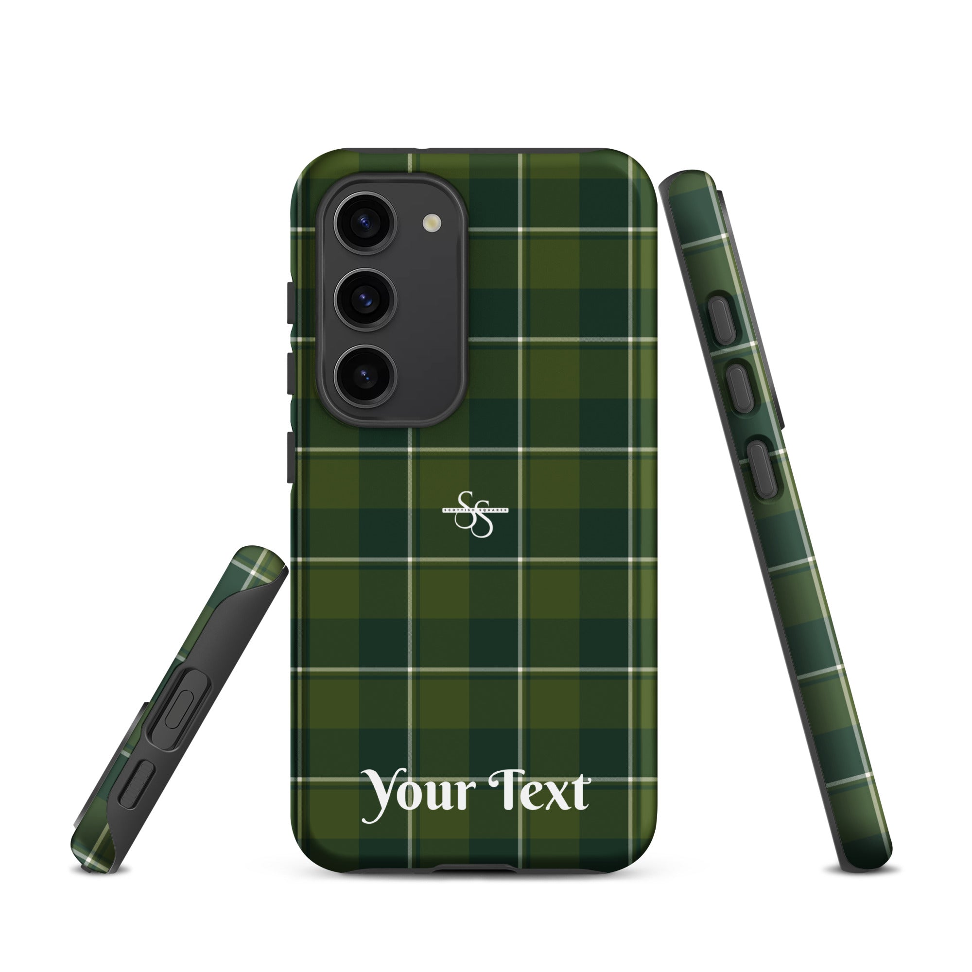 Personalized Woodland and Evergreen Plaid Samsung Tough Case - Scottish Squares