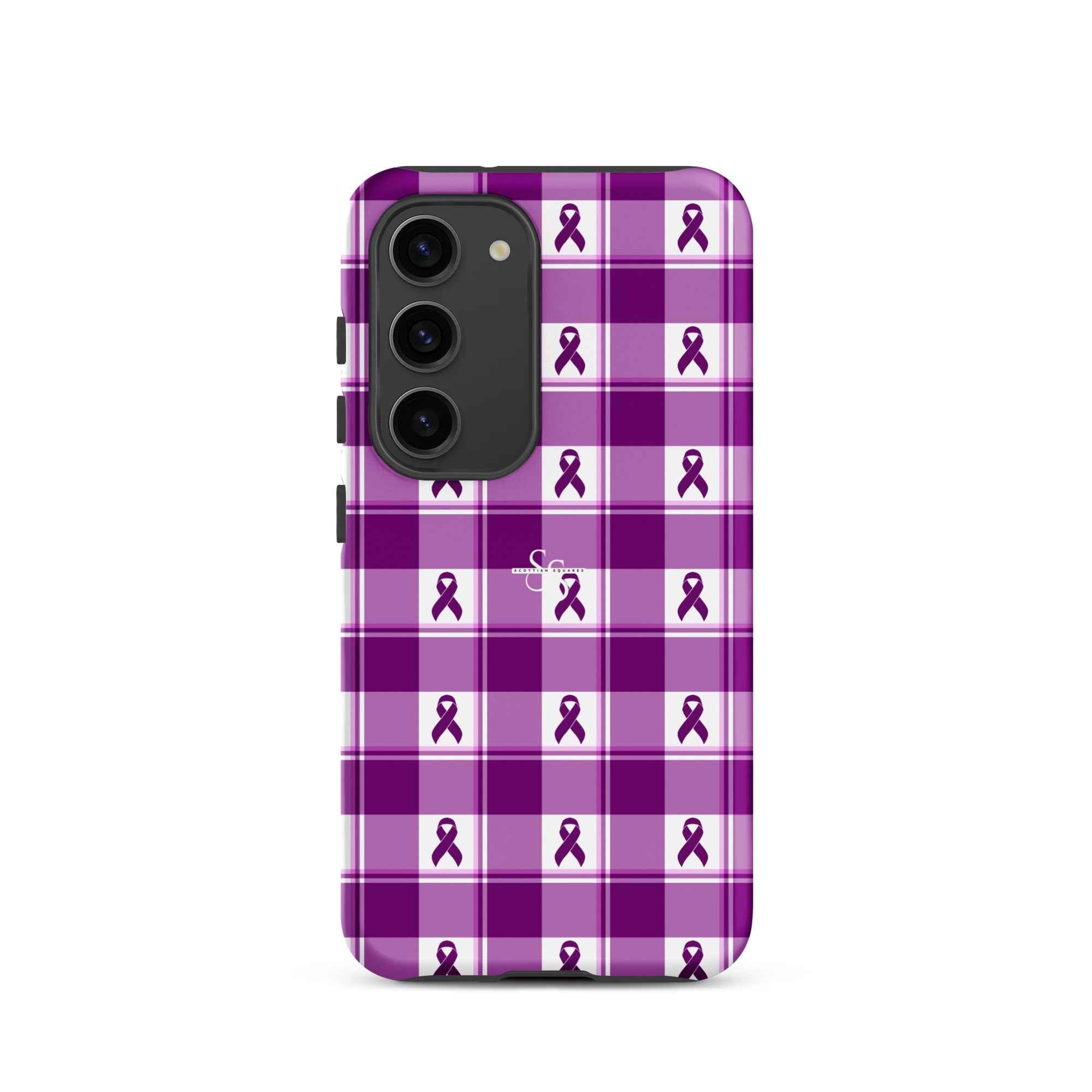 Tough Case for Samsung Pancreatic Cancer Awareness Plaid Samsung Galaxy S23 - Scottish Squares