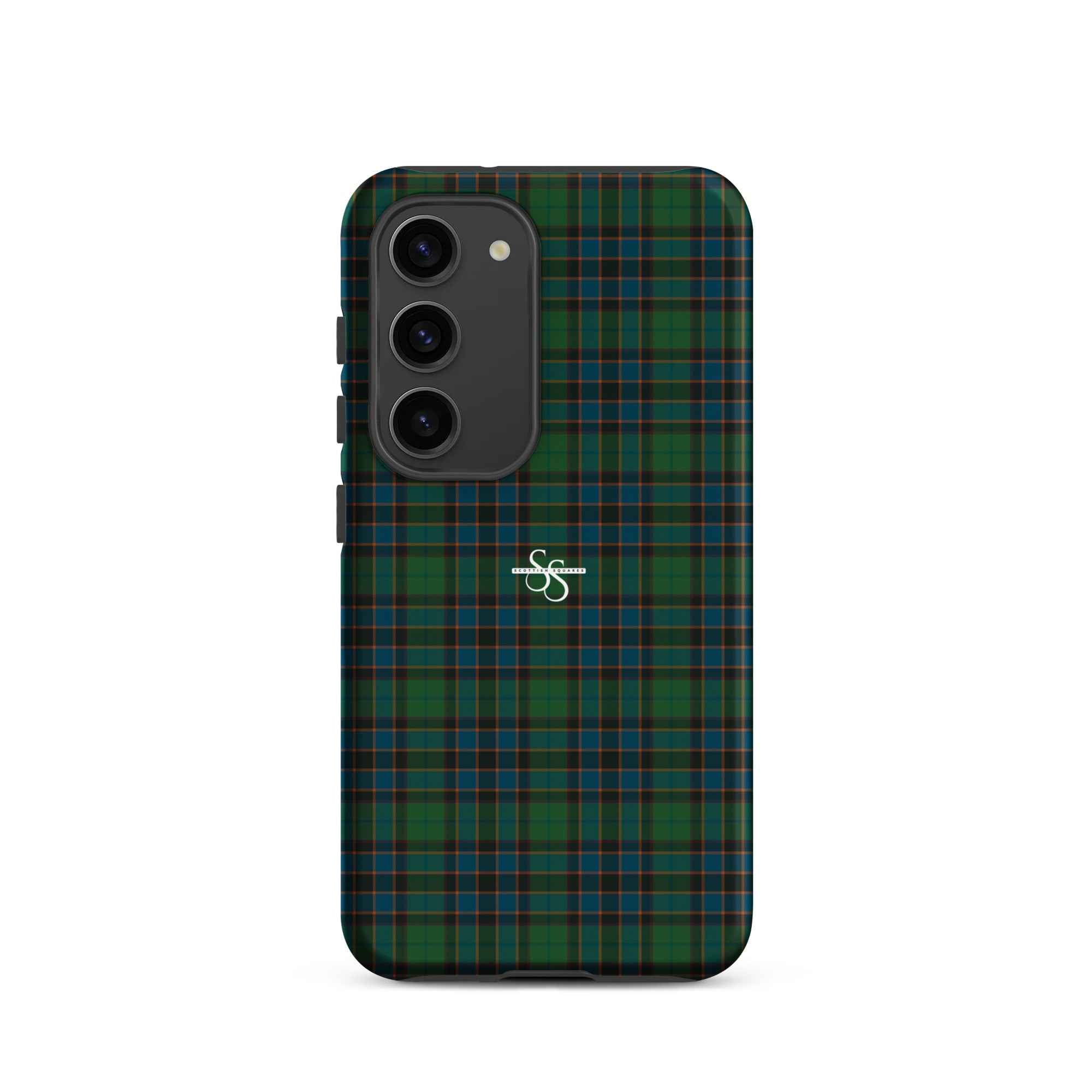 Tough Case for Samsung Green Blue Orange Plaid Tartan
