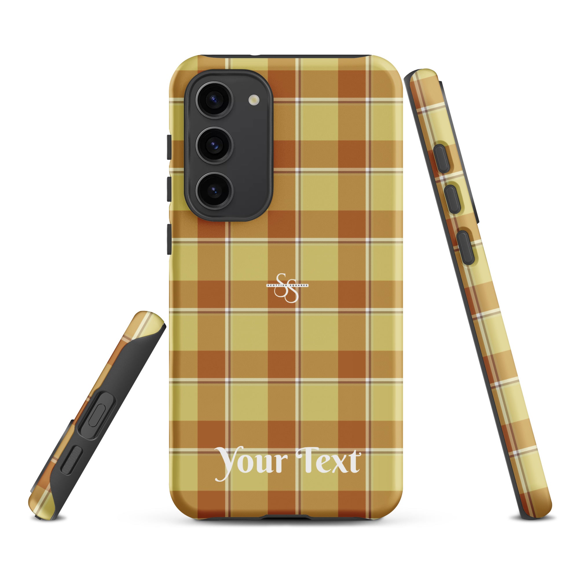Personalized Zombie and Copper Plaid Samsung Tough Case - Scottish Squares