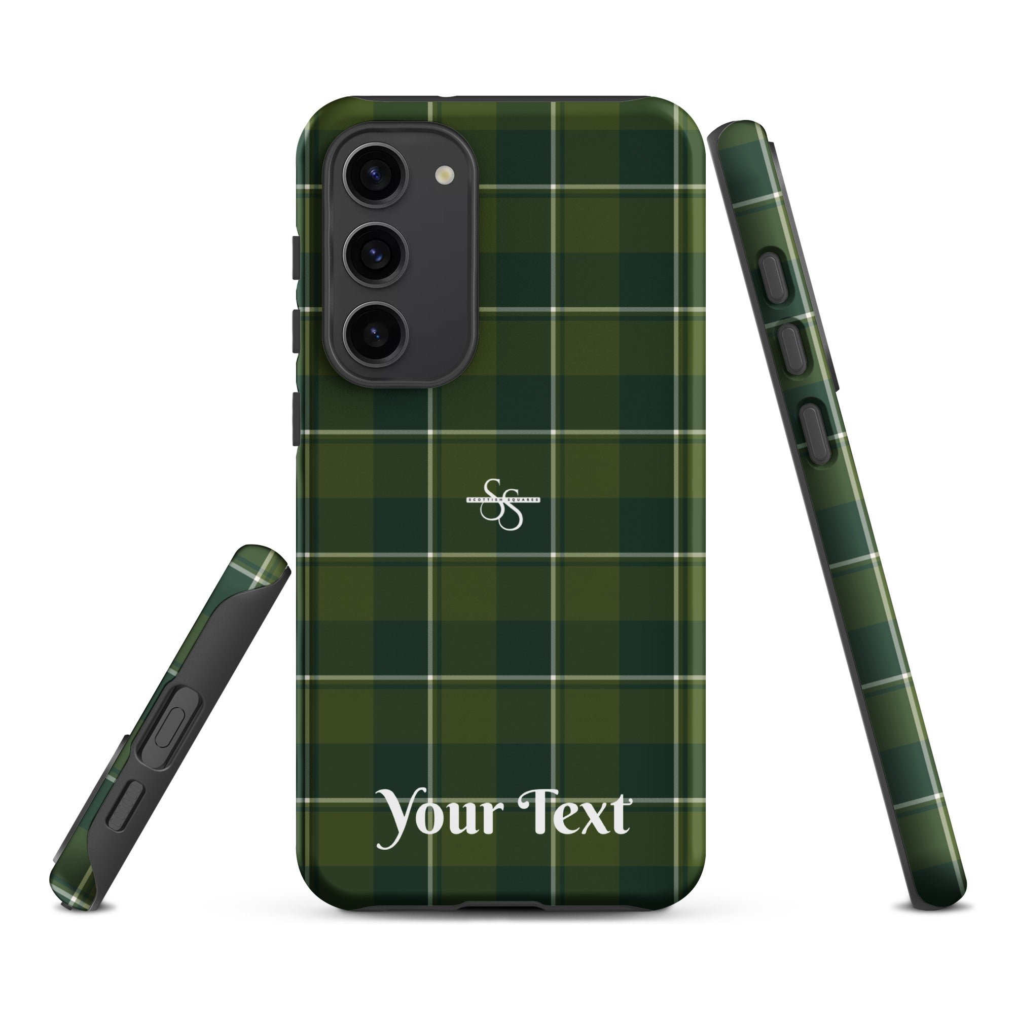Personalized Woodland and Evergreen Plaid Samsung Tough Case - Scottish Squares