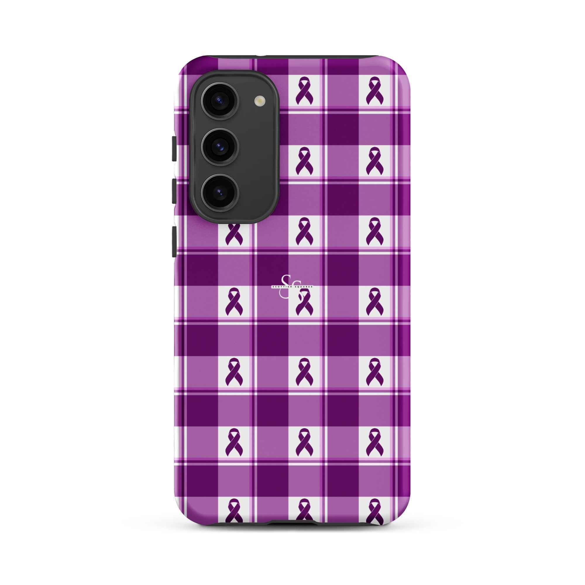 Tough Case for Samsung Pancreatic Cancer Awareness Plaid Samsung Galaxy S23 Plus - Scottish Squares